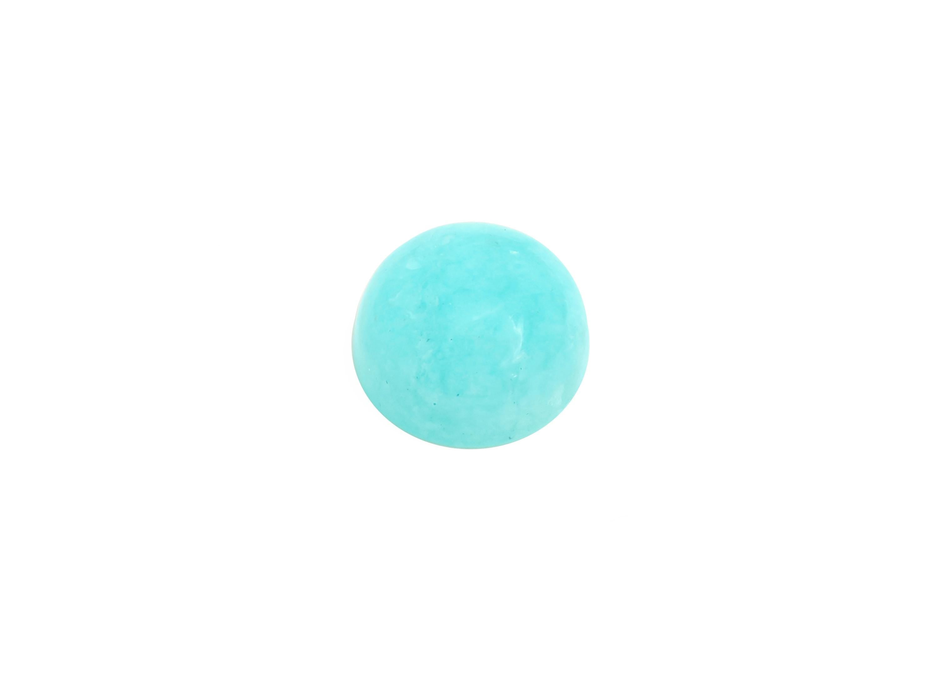 9mm Amazonite Natural Stone - Round Stone Cabochon For Crafts - DIY Bezel Setting Stone Jewelry Supplies - Energy Healing Stone - NS2727 - DOMEDBAZAAR