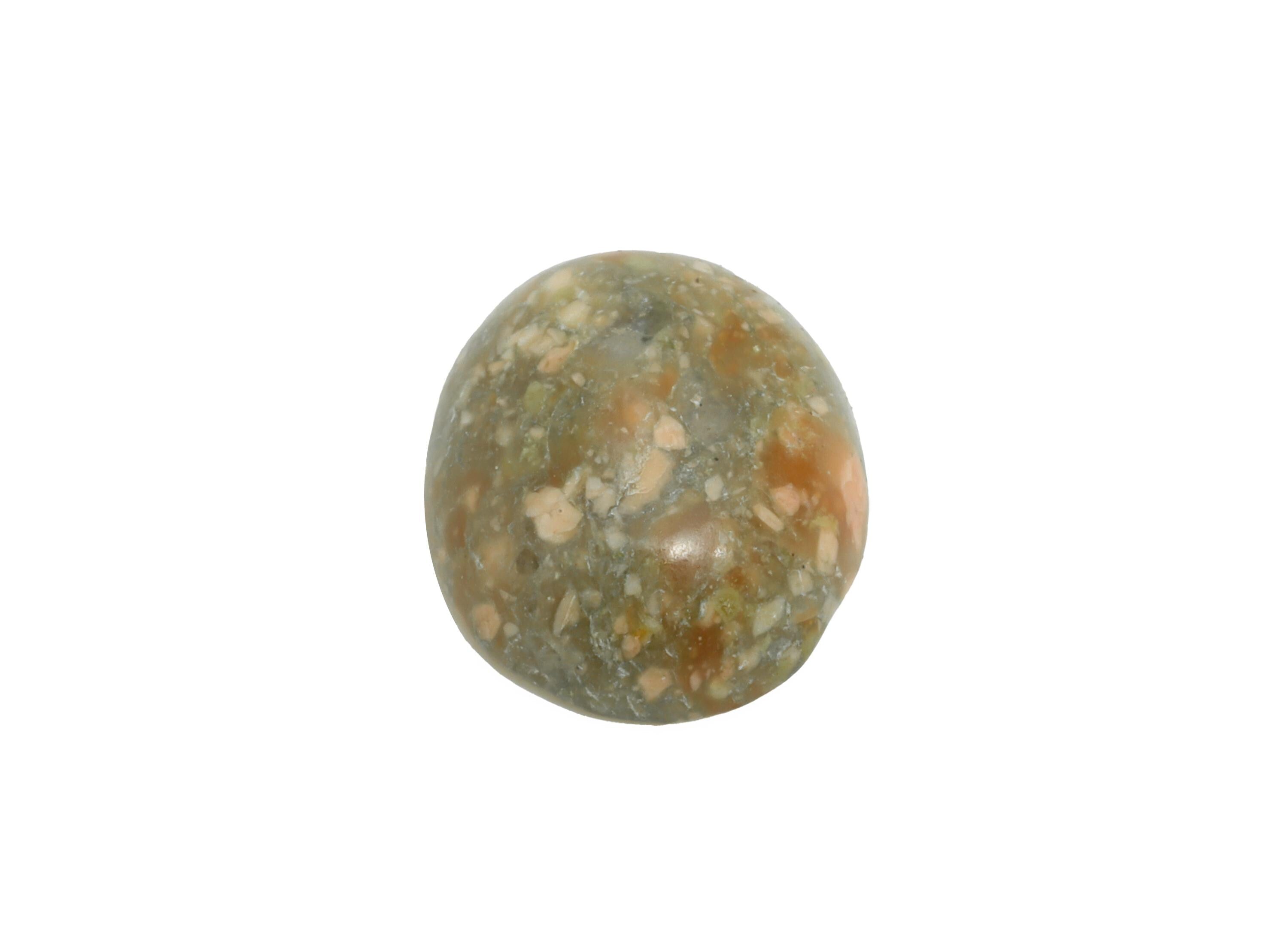 10*12mm Chinese Flower Green Natural Stone - Oval Cabochon for Crafts - DIY Bezel Setting Stone Jewelry Making - Energy Healing Stone-NS2924 - DOMEDBAZAAR