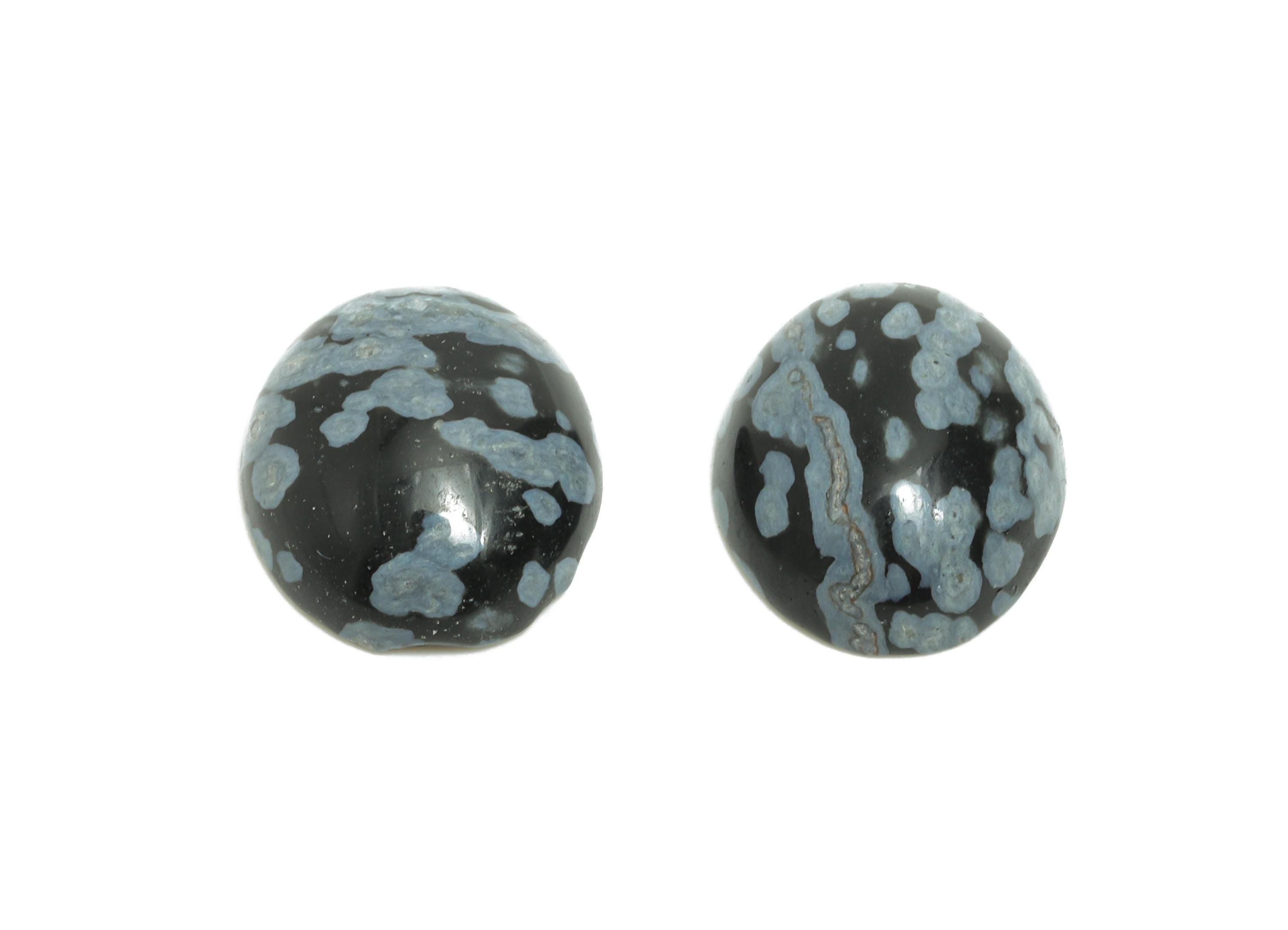 10*12mm Snowflake Natural Stone - Oval Cabochon for Crafts - DIY Bezel Setting Stone Jewelry Making - Energy Healing Gemstone - NS2914 - DOMEDBAZAAR