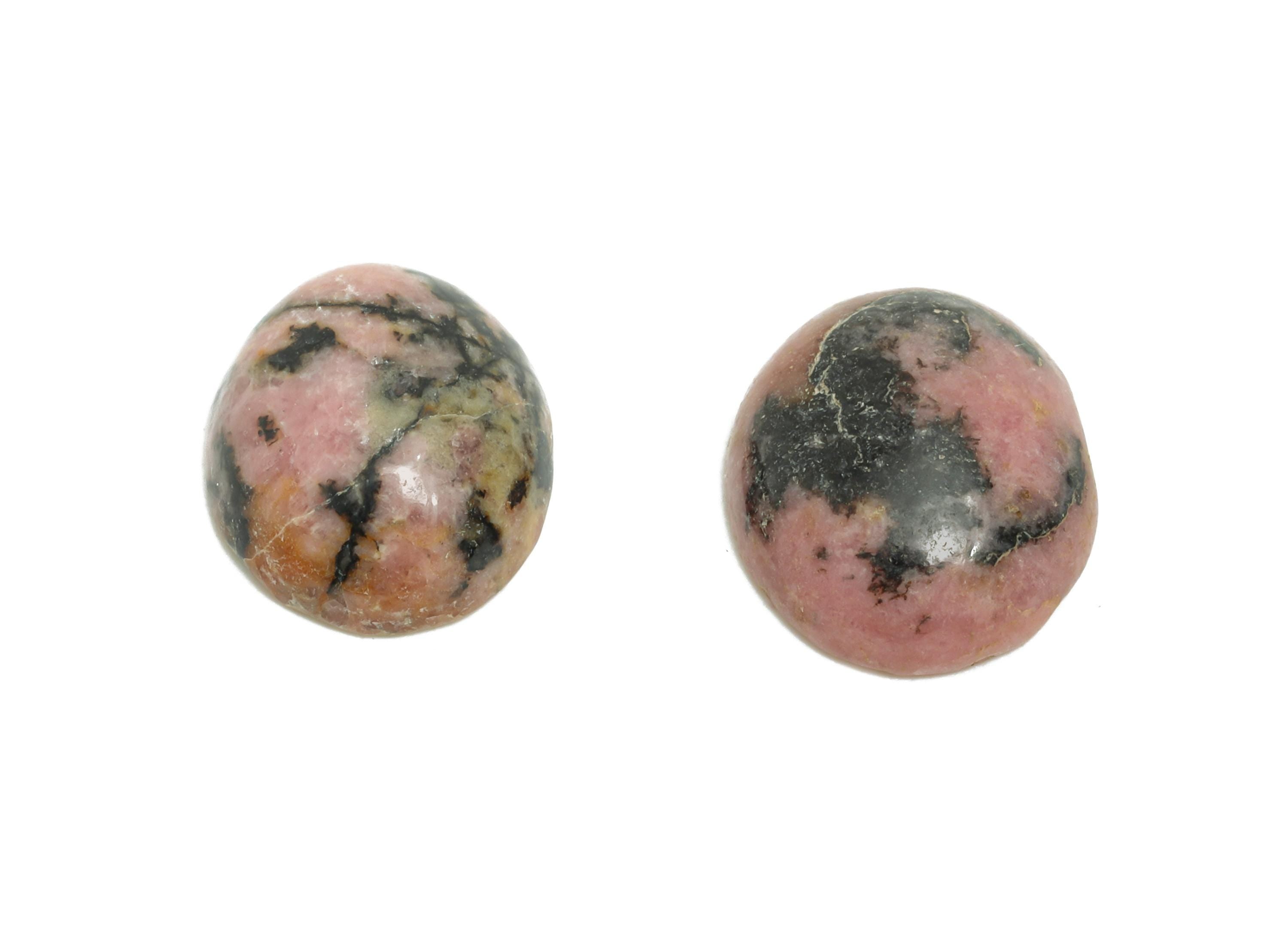 10*12mm Inner Line Rhodochrosite Natural Stone - Oval Cabochon for DIY Making - Setting Stone for Ring or Pendant - Decorative Stone -NS2904 - DOMEDBAZAAR