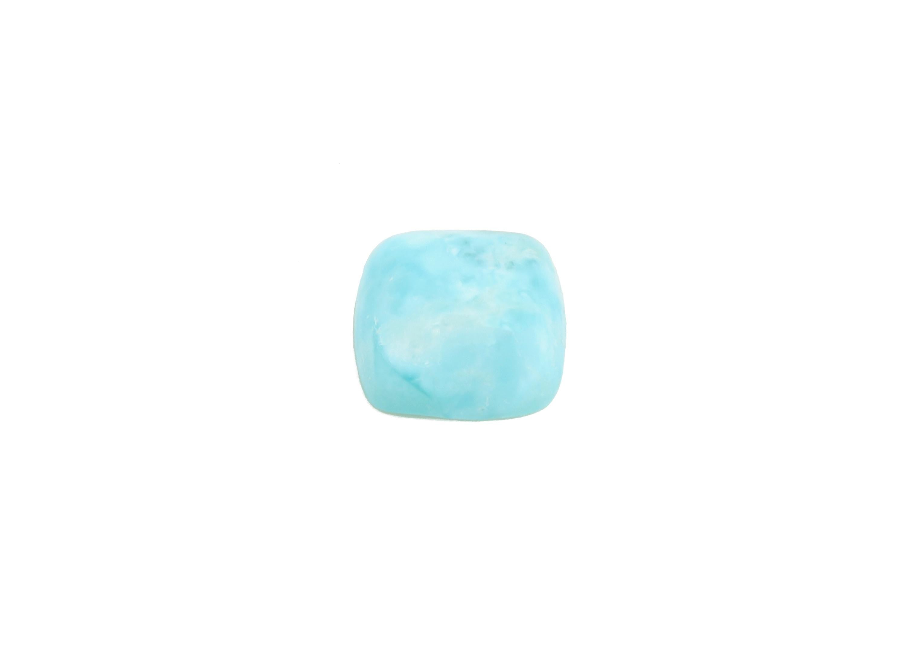 6mm Square Larimar Natural Stone - Blue Larimar Cabochon For Crafts - Larimar Stone For Bezel Setting - Larimar For Jewelry Making - NS2745 - DOMEDBAZAAR