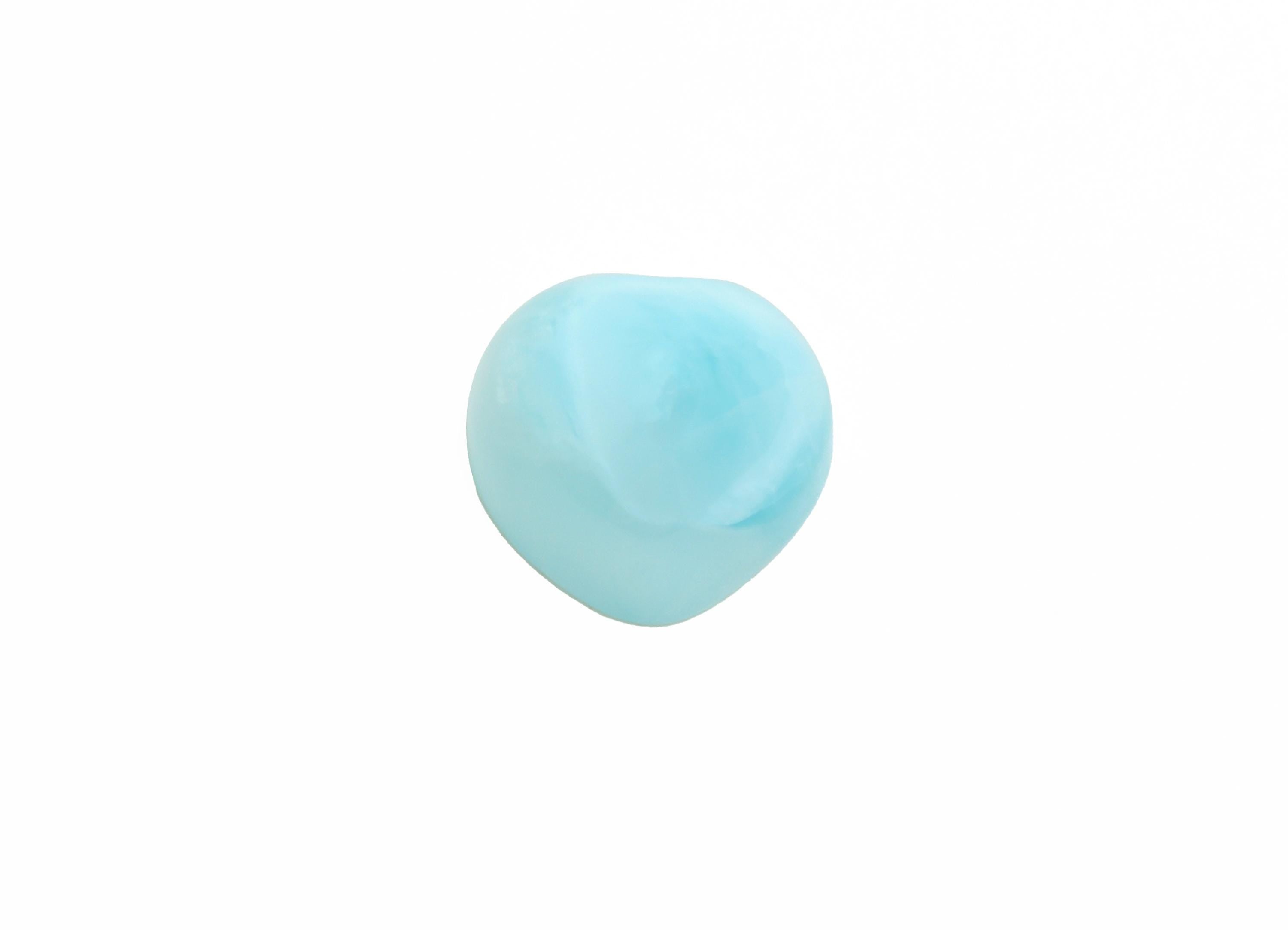 8mm Heart Larimar Natural Stone - Blue Larimar Cabochon For Crafts - Larimar Stone For Bezel Setting - Larimar For Jewelry Making - NS2747 - DOMEDBAZAAR