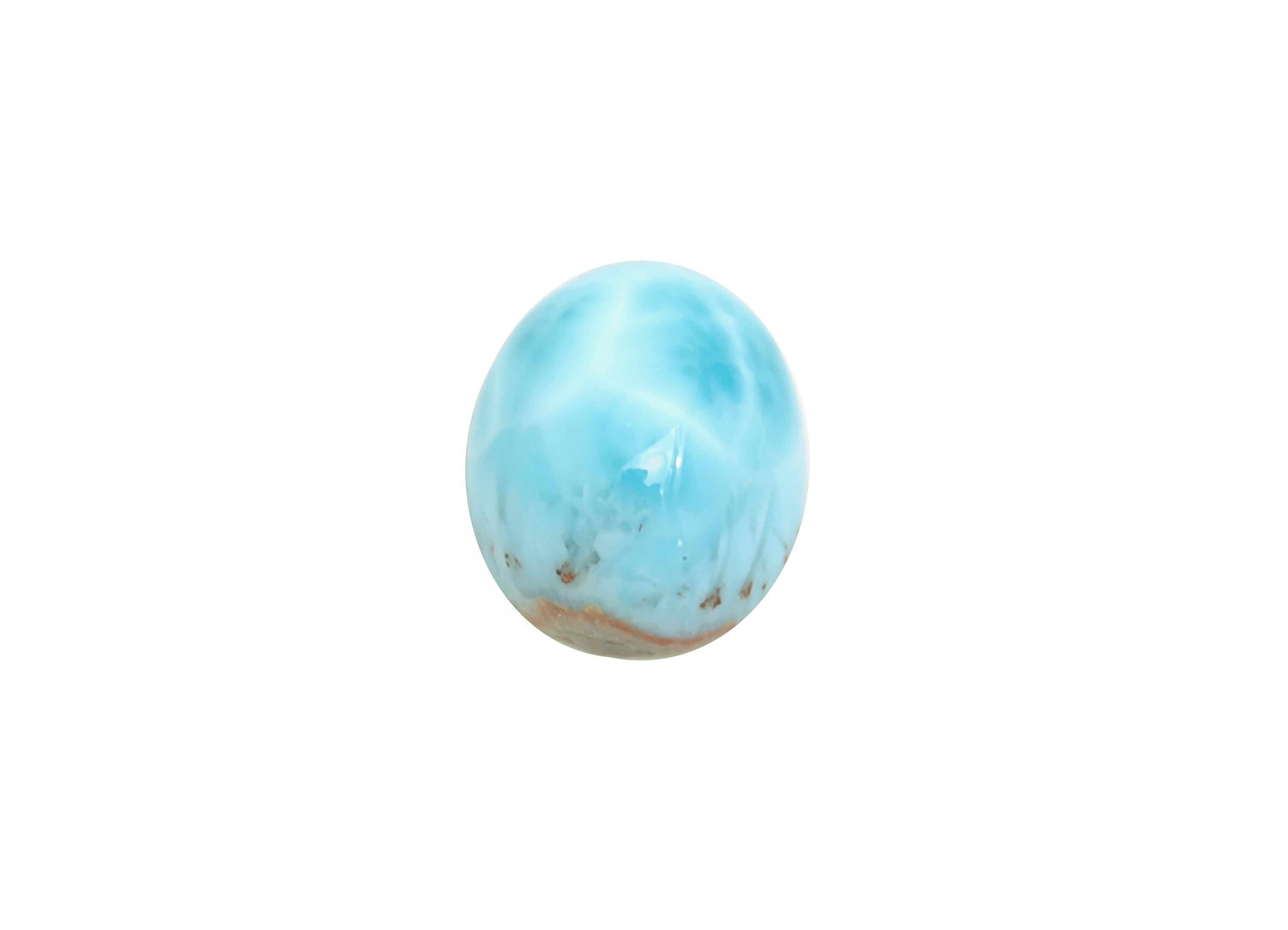 7*9mm Oval Larimar Natural Stone - Blue Larimar Cabochon For Crafts - Larimar Stone For Bezel Setting - Larimar For Jewelry Making - NS2754 - DOMEDBAZAAR