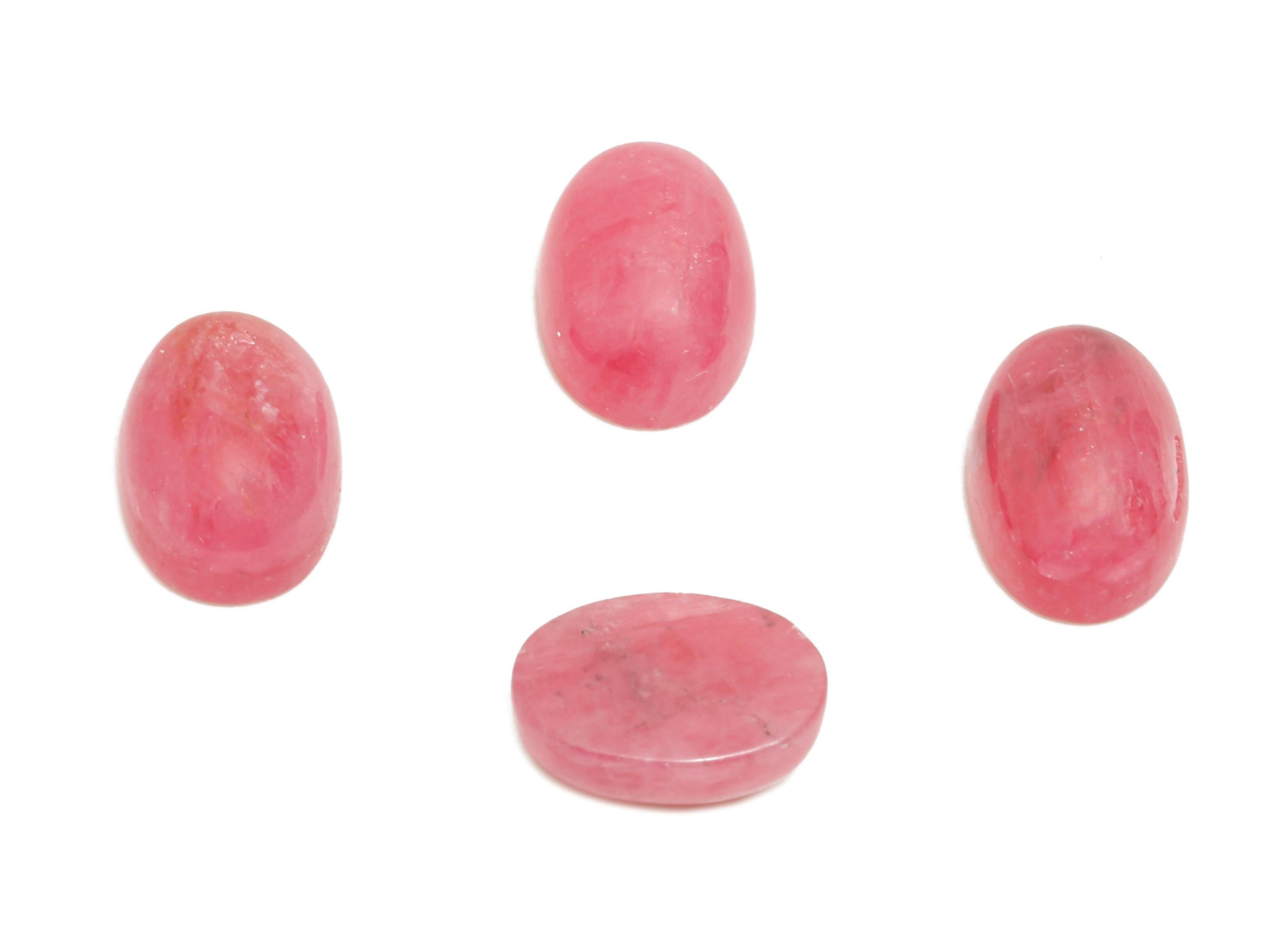 5*7mm Cabochon Oval Rhodanite Stone - Pink Brasil Rose For Crafts - Pink Stone For Bezel Setting - Rhodanite Stone For Jewelry Making-NS2715 - DOMEDBAZAAR