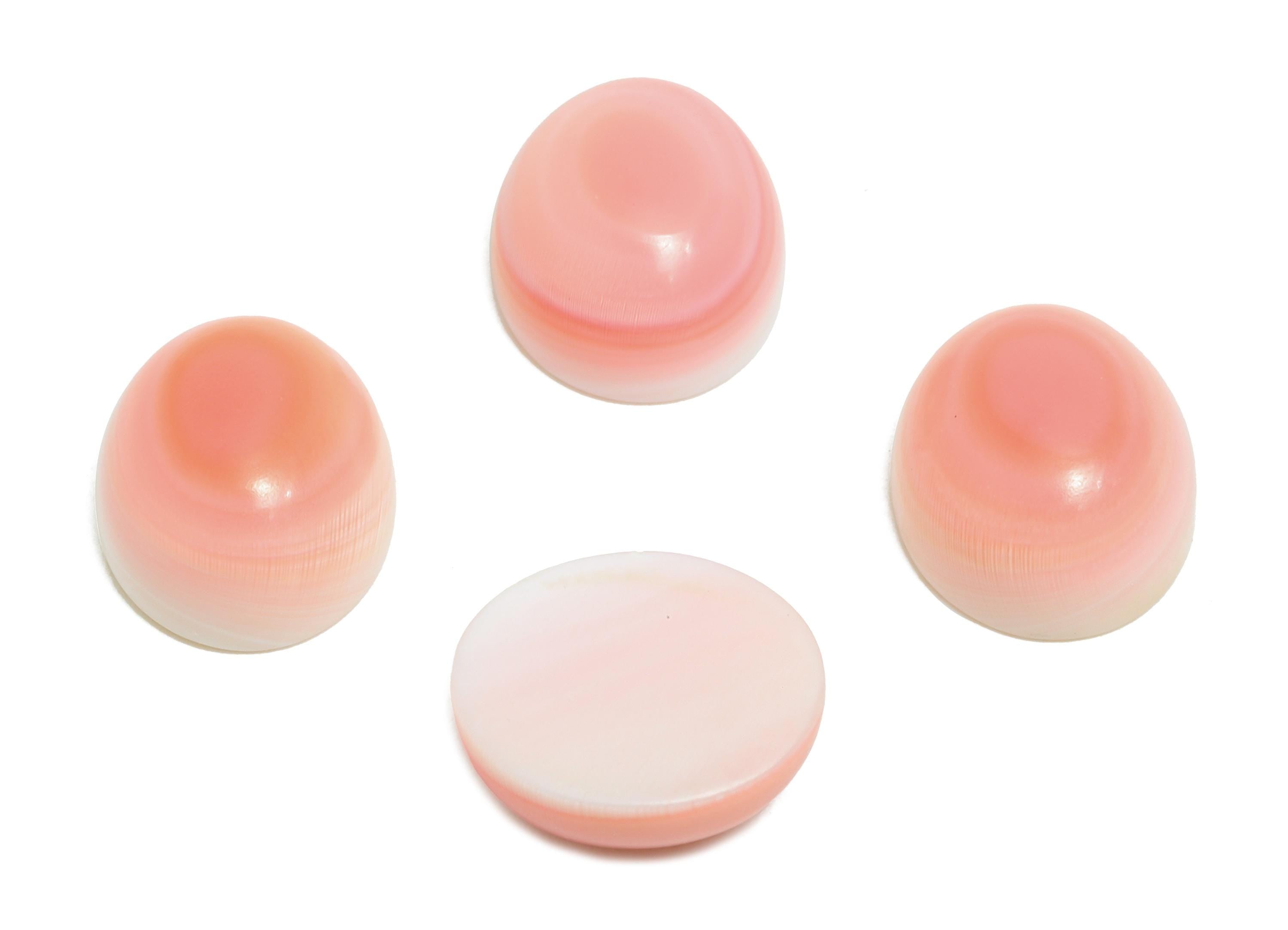 10*12mm Cabochon Oval Conch Shell - Pink Conch Shell  For Crafts - Geometry Stone For Bezel Setting - Stone For Jewelry Making - NS2711 - DOMEDBAZAAR