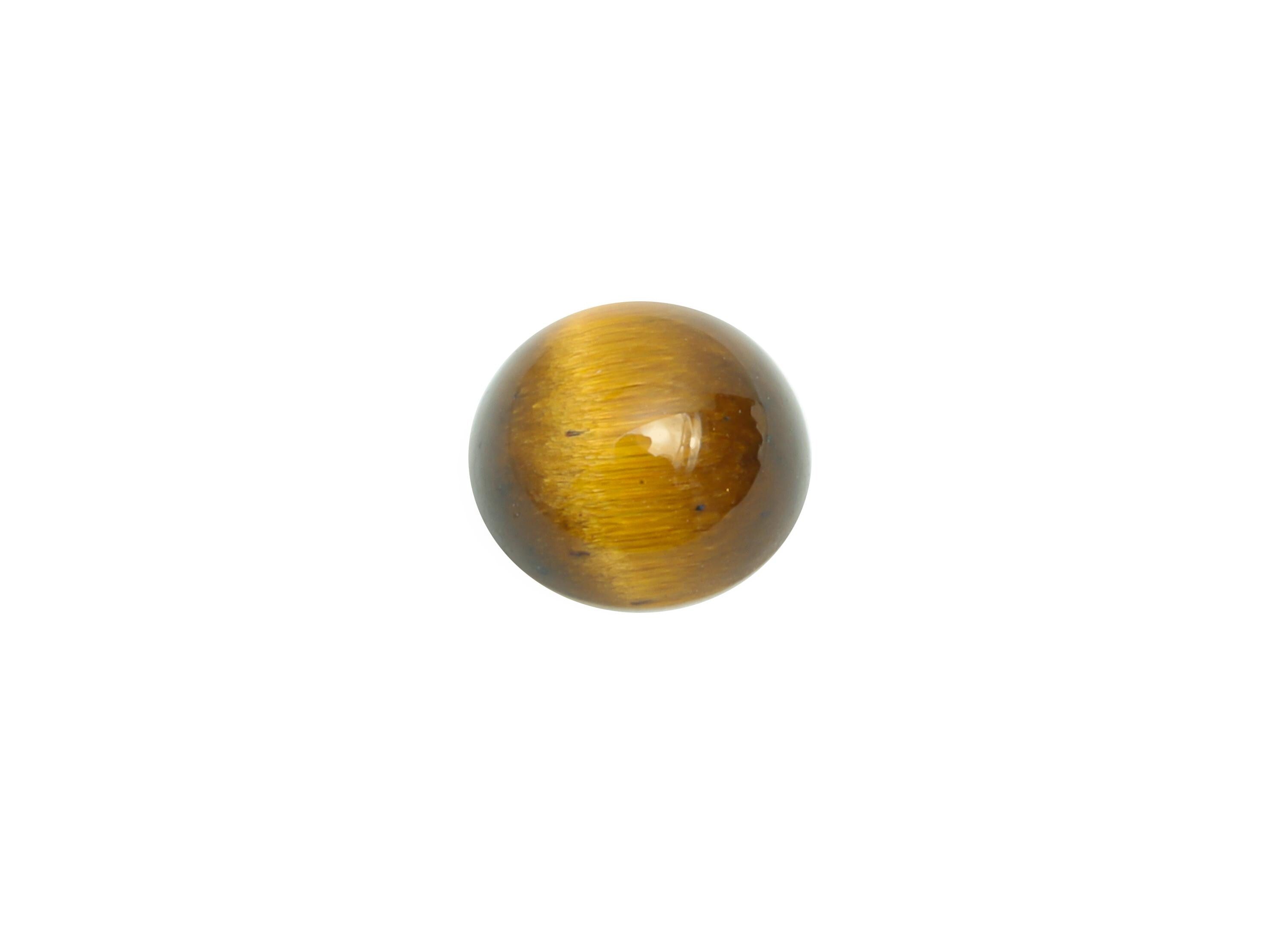 6mm Tigereye Cabochon - Round Bezel Setting Stone for Jewelry Making - Smooth Tigereye Cabochon for Ring - Healing Stone Gemstone - NS2938 - DOMEDBAZAAR