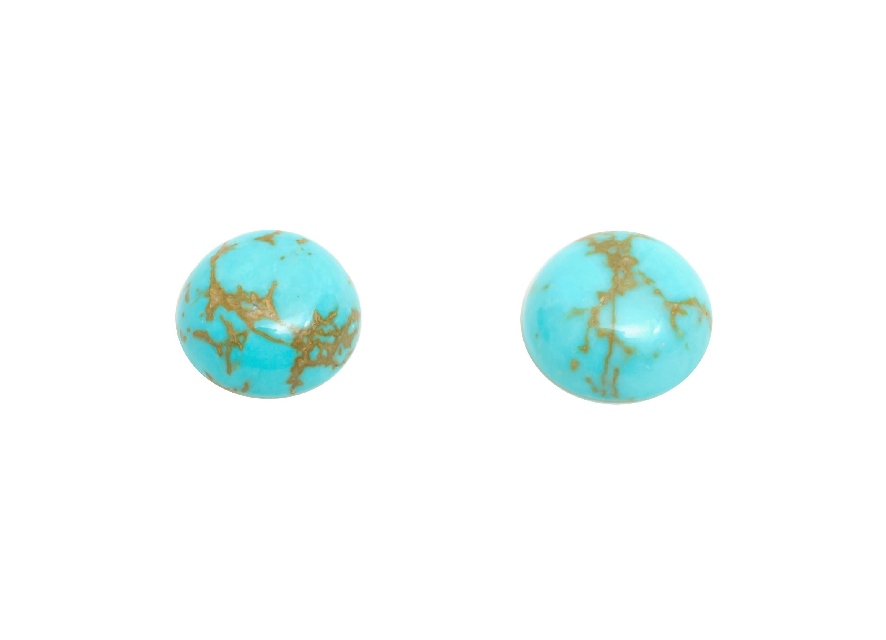 6mm Blue Turquoise Cabochon - Round Bezel Setting Stone for Jewelry Making - Smooth Cabochon for Ring - Healing Stone Gemstone - NS2937 - DOMEDBAZAAR