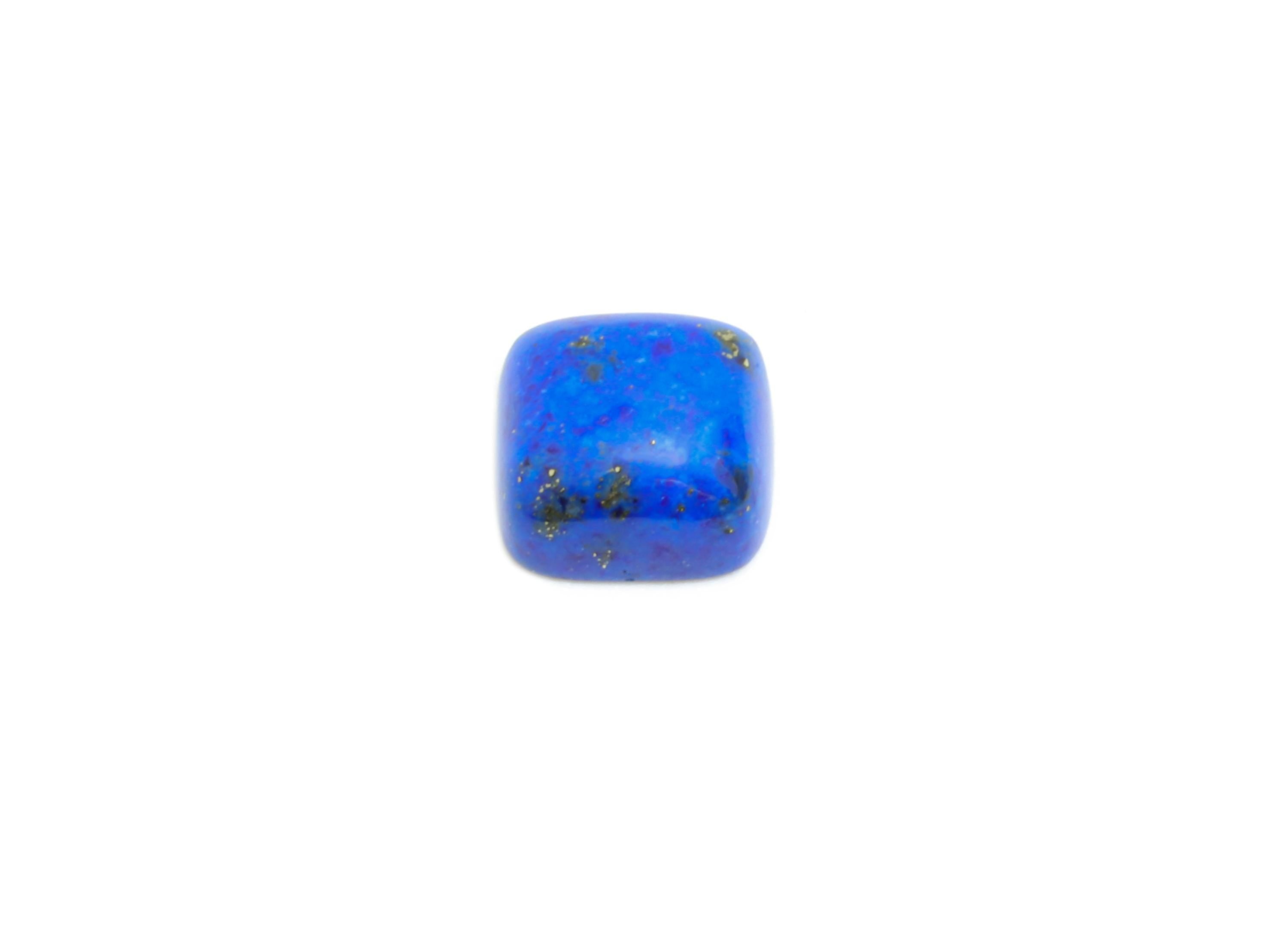5mm Cabochon Square Deep Blue Lapis Stone - High-Quality Lapis Lazuli For DIY Jewelry - Polished Healing Stone For Jewelry Setting - NS2720 - DOMEDBAZAAR