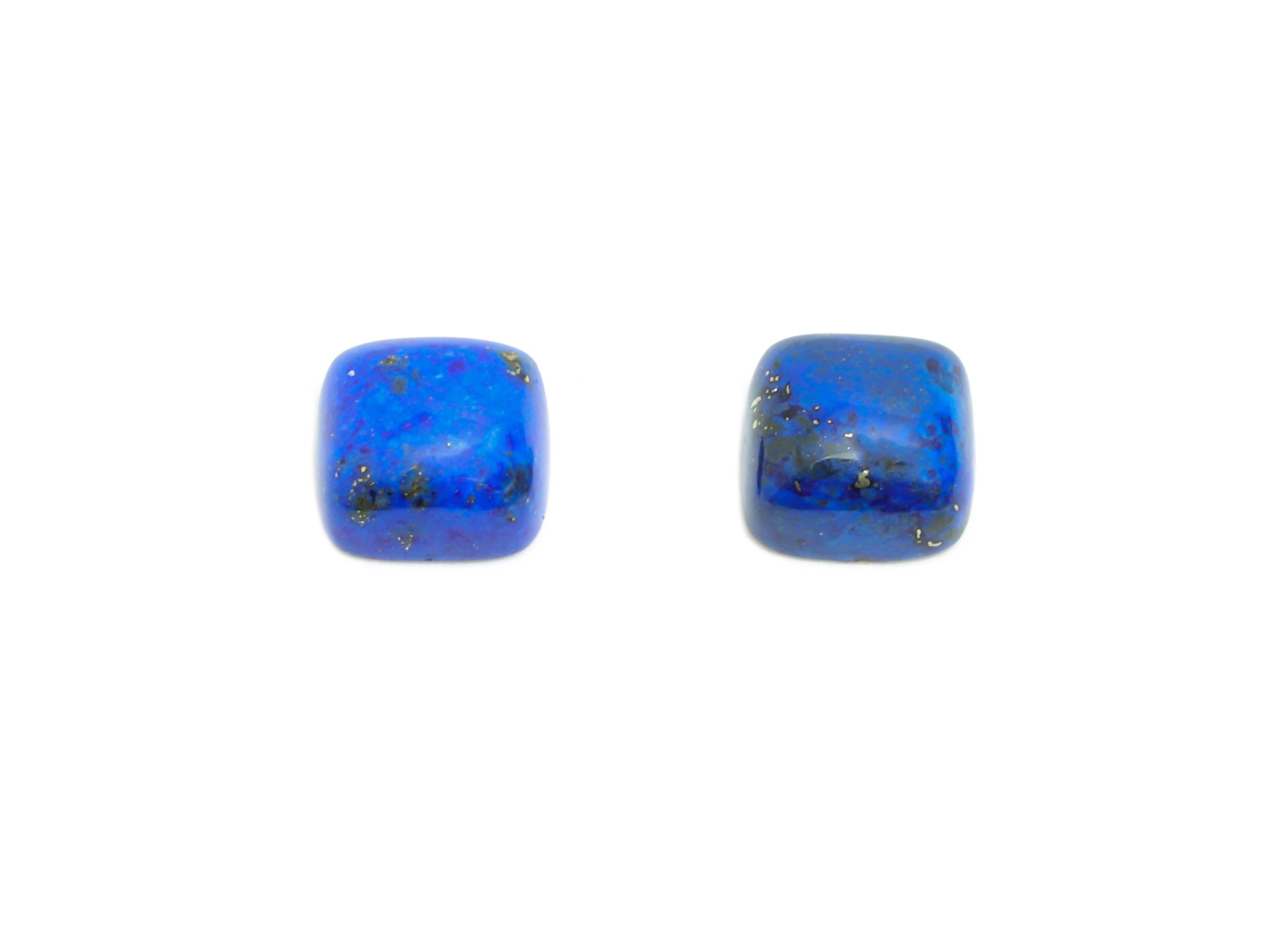 5mm Cabochon Square Deep Blue Lapis Stone - High-Quality Lapis Lazuli For DIY Jewelry - Polished Healing Stone For Jewelry Setting - NS2720 - DOMEDBAZAAR