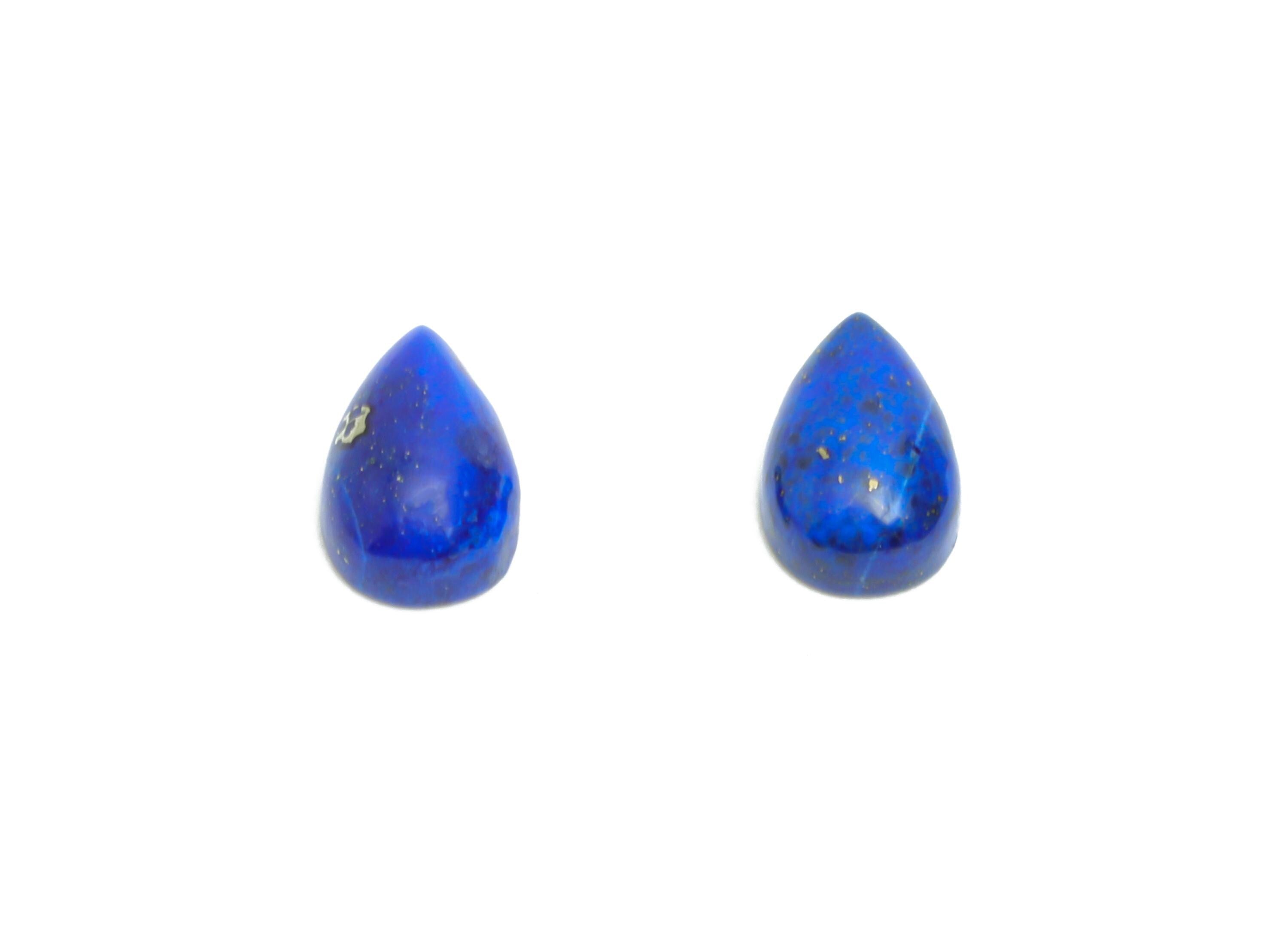 4*6mm Cabochon Teardrop Deep Blue Lapis Stone - High-Quality Lapis Lazuli For Jewelry - Polished Healing Stone For Jewelry Setting - NS2722 - DOMEDBAZAAR