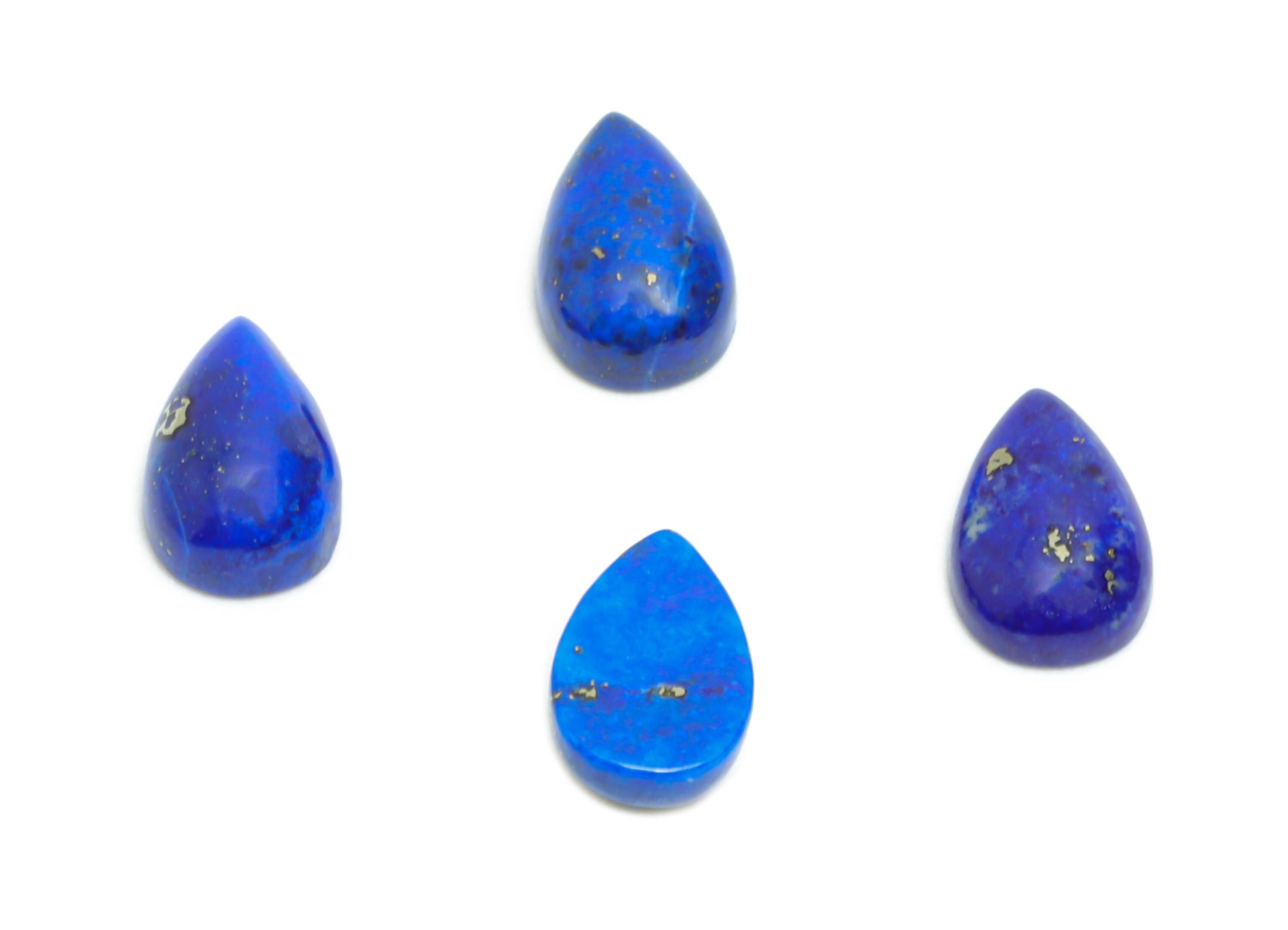 4*6mm Cabochon Teardrop Deep Blue Lapis Stone - High-Quality Lapis Lazuli For Jewelry - Polished Healing Stone For Jewelry Setting - NS2722 - DOMEDBAZAAR
