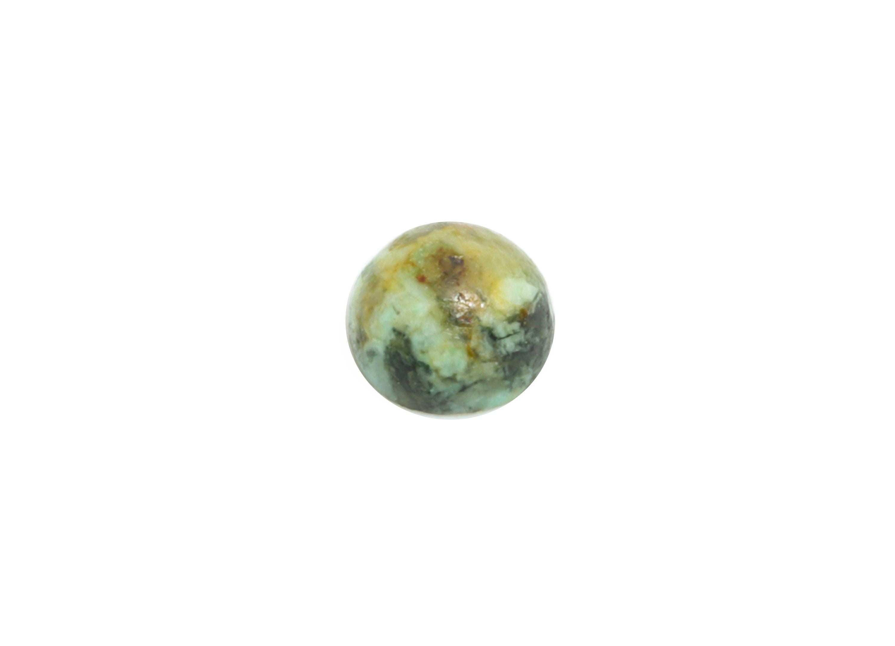 4mm African Turquoise Cabochon - Round Bezel Setting Stone for Pendant Jewelry - Polished Cabochon for Ring - Healing Stone Gemstone -NS2930 - DOMEDBAZAAR