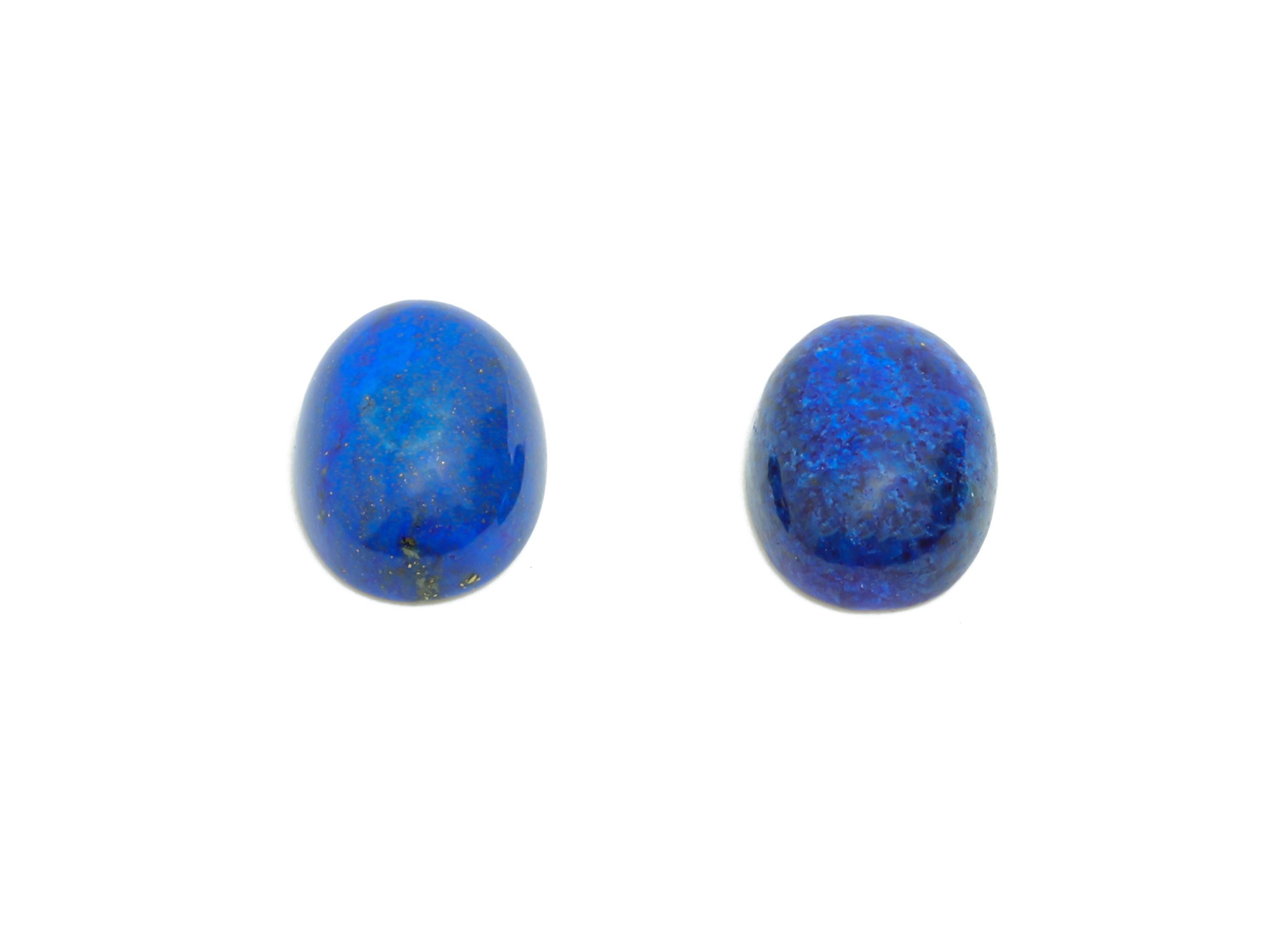 6*8mm Cabochon Oval Deep Blue Lapis Stone - Handmade Stone For DIY Jewelry - Best Lapis Lazuli Jewelry Supplies For Bezel Setting - NS2725 - DOMEDBAZAAR