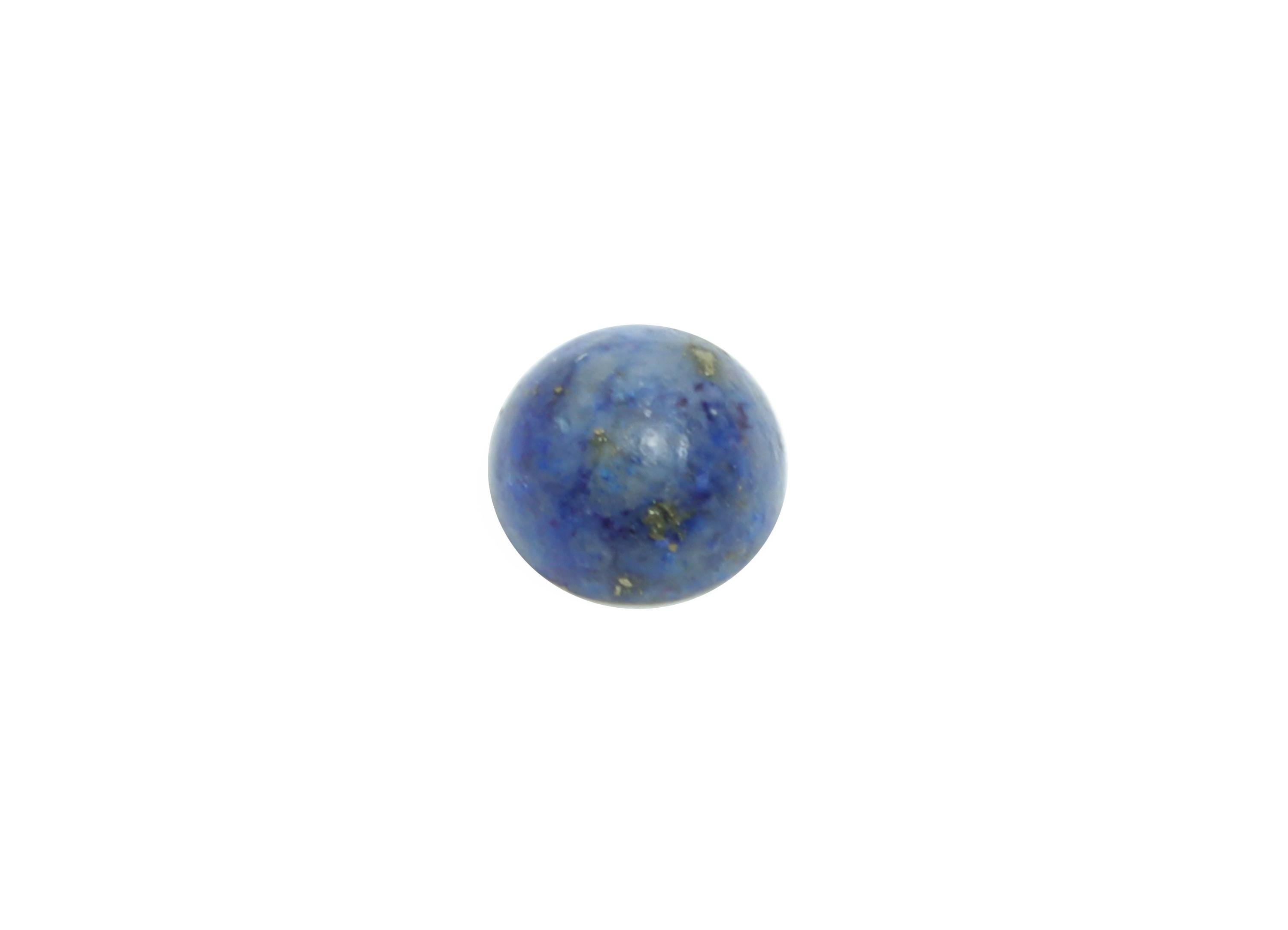 4mm Lapis Lazuli Cabochon - Round Bezel Setting Stone for Pendant Jewelry - Polished Cabochon for Rings - Healing Stone Gemstone - NS2934 - DOMEDBAZAAR