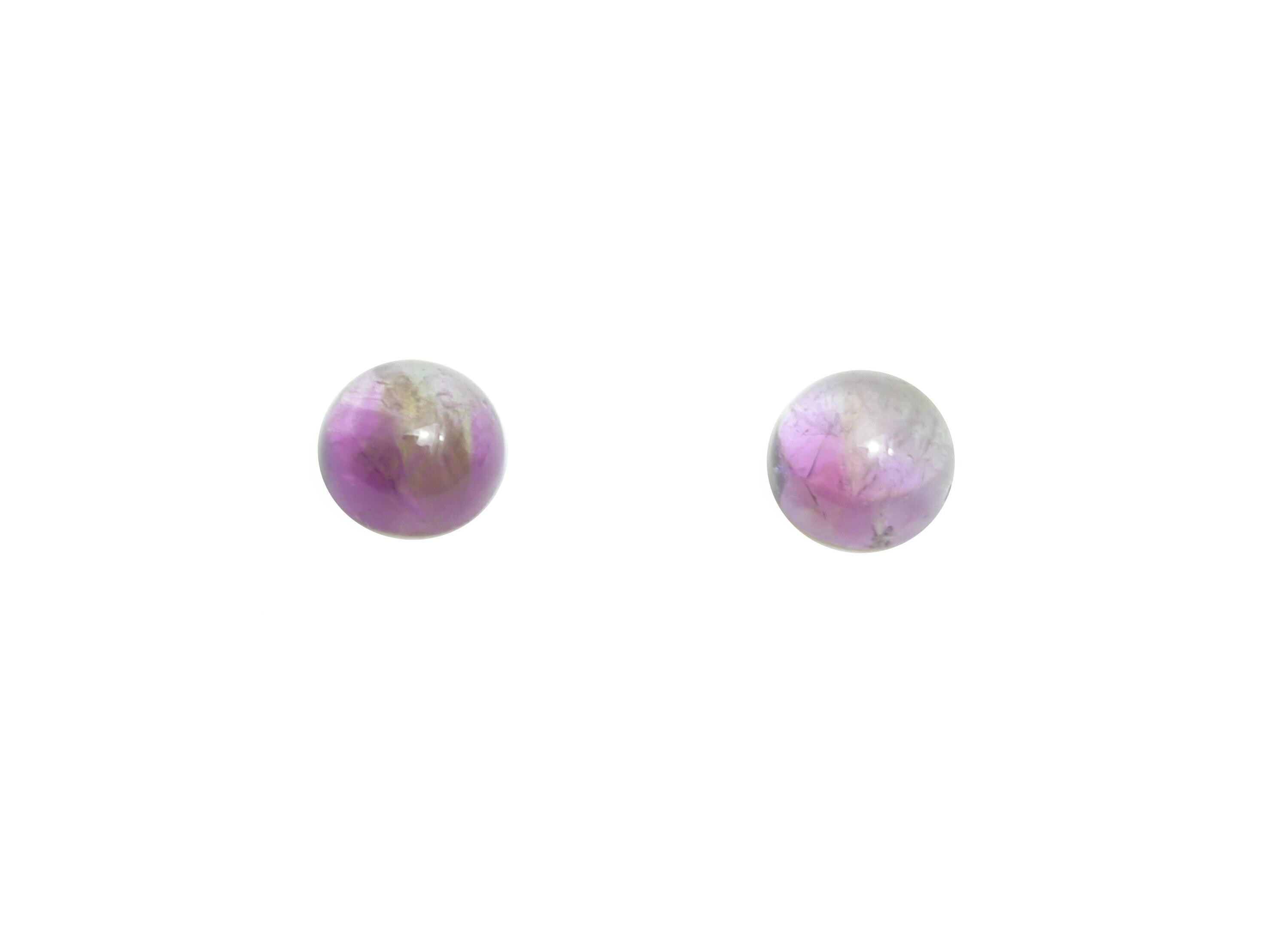 4mm Amethyst Cabochon - Round Bezel Setting Stone for Pendant Jewelry - Polished Amethyst Cabochon for Ring - Healing Stone Gemstone -NS2935 - DOMEDBAZAAR