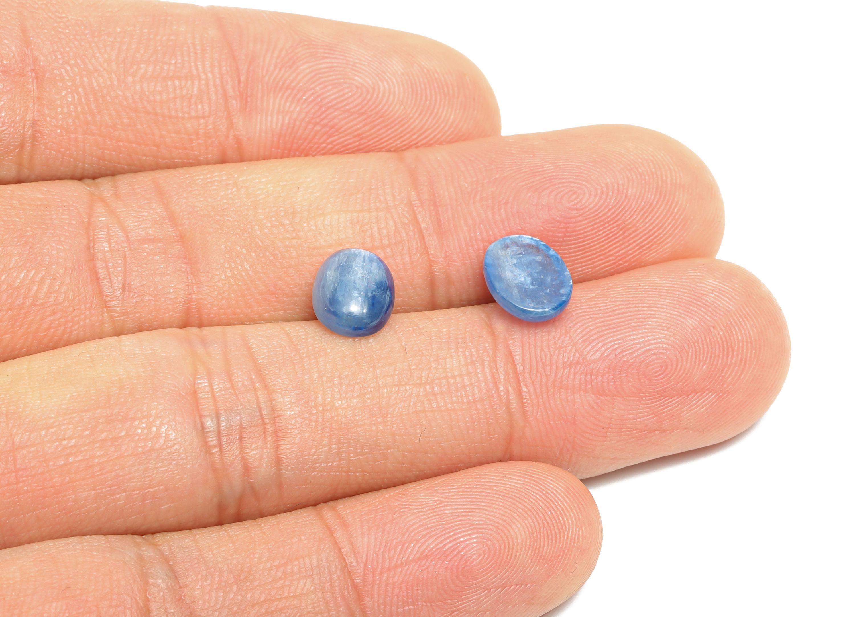 7*9mm Cabochon Oval Kyanite - Kyanite For Jewelry Making - High-Quality Kyanite Cabochon For Bezel Setting - Kyanite For Setting - NS2738 - DOMEDBAZAAR