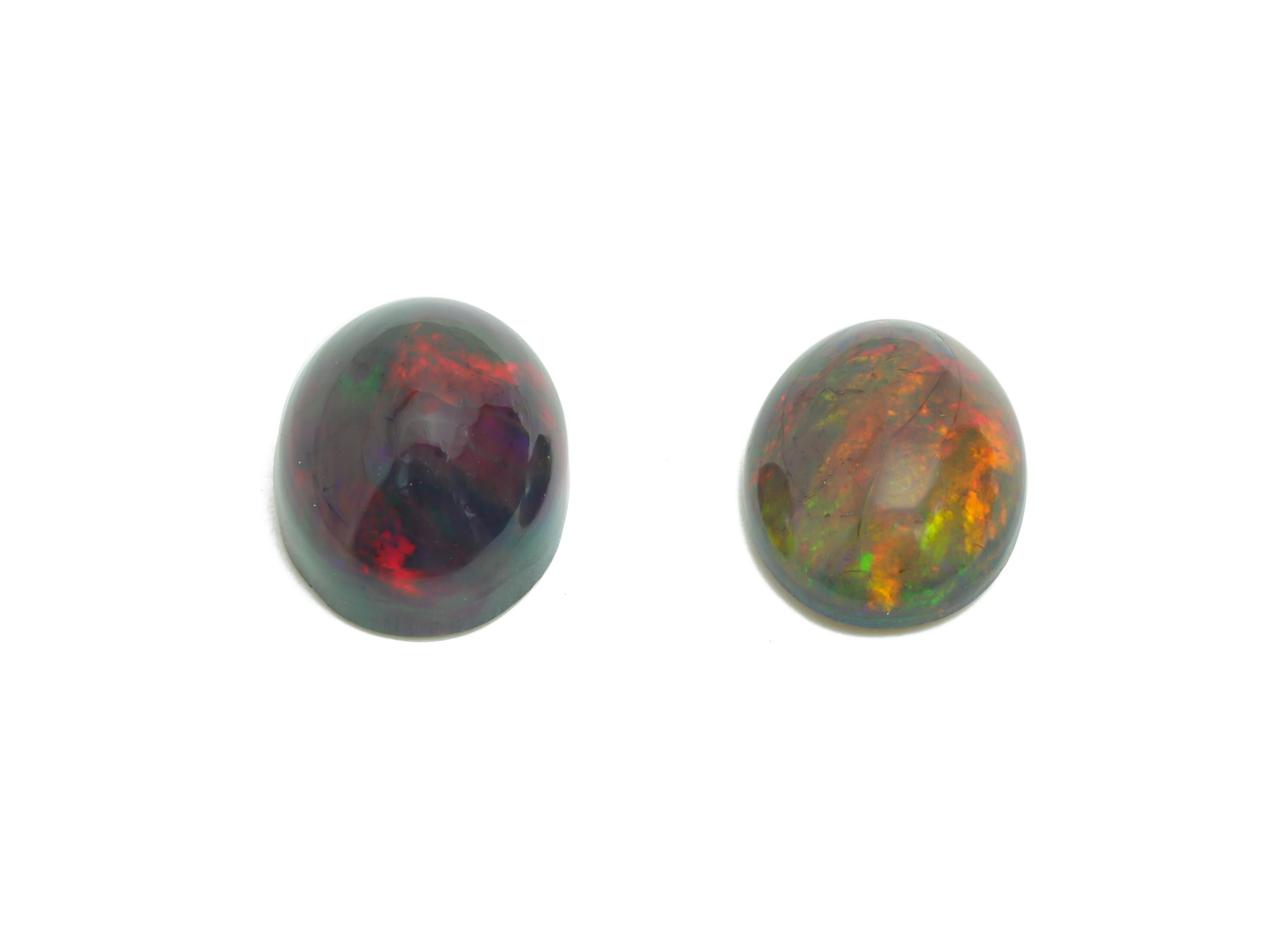 8*10mm Cabochon Oval Ethiopian Opal - Opal Cabochon For Jewelry - Polished Ethiopian Opal For Setting - Ethiopian Opal Jewelry Making-NS2702 - DOMEDBAZAAR