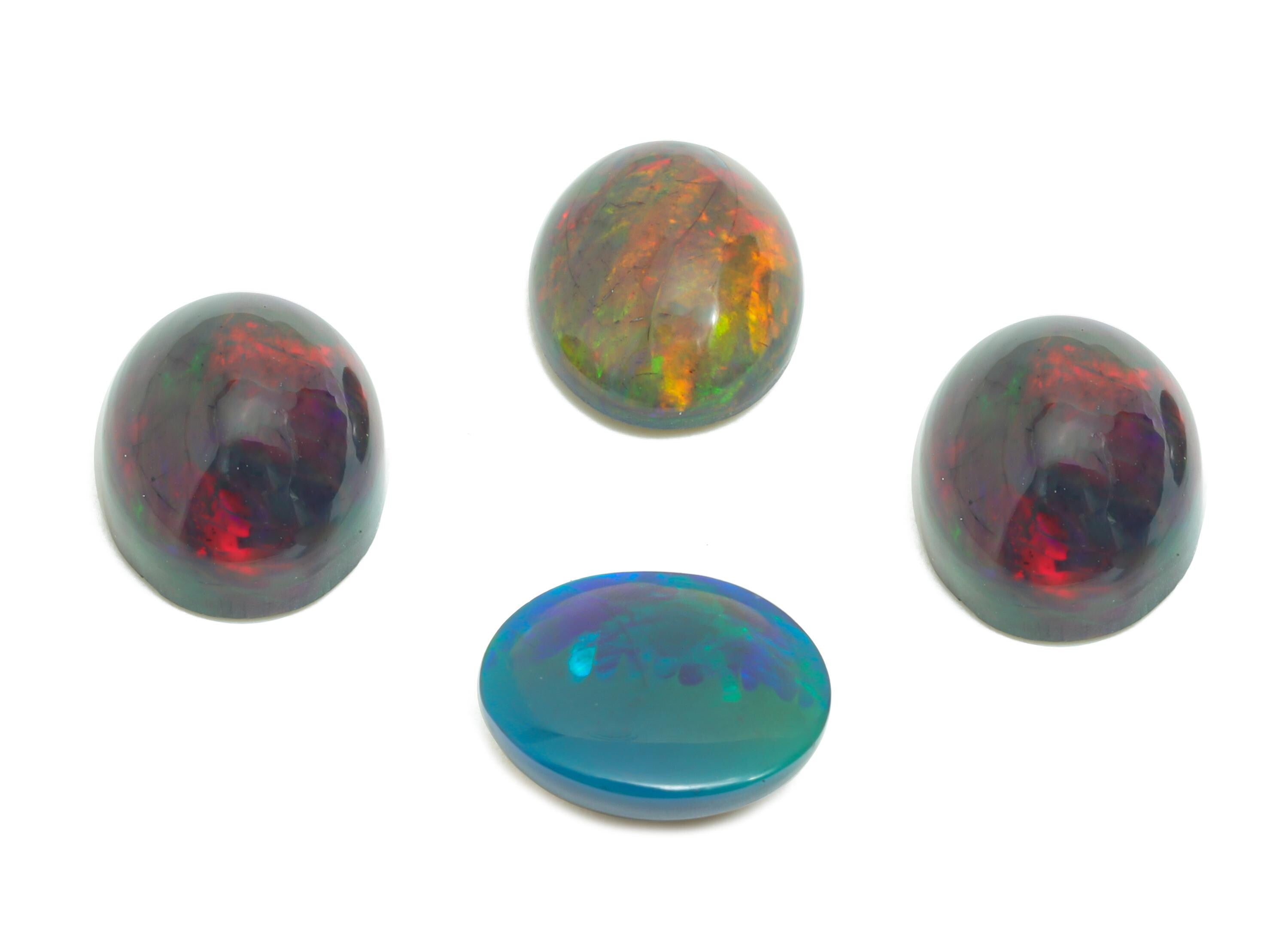 8*10mm Cabochon Oval Ethiopian Opal - Opal Cabochon For Jewelry - Polished Ethiopian Opal For Setting - Ethiopian Opal Jewelry Making-NS2702 - DOMEDBAZAAR