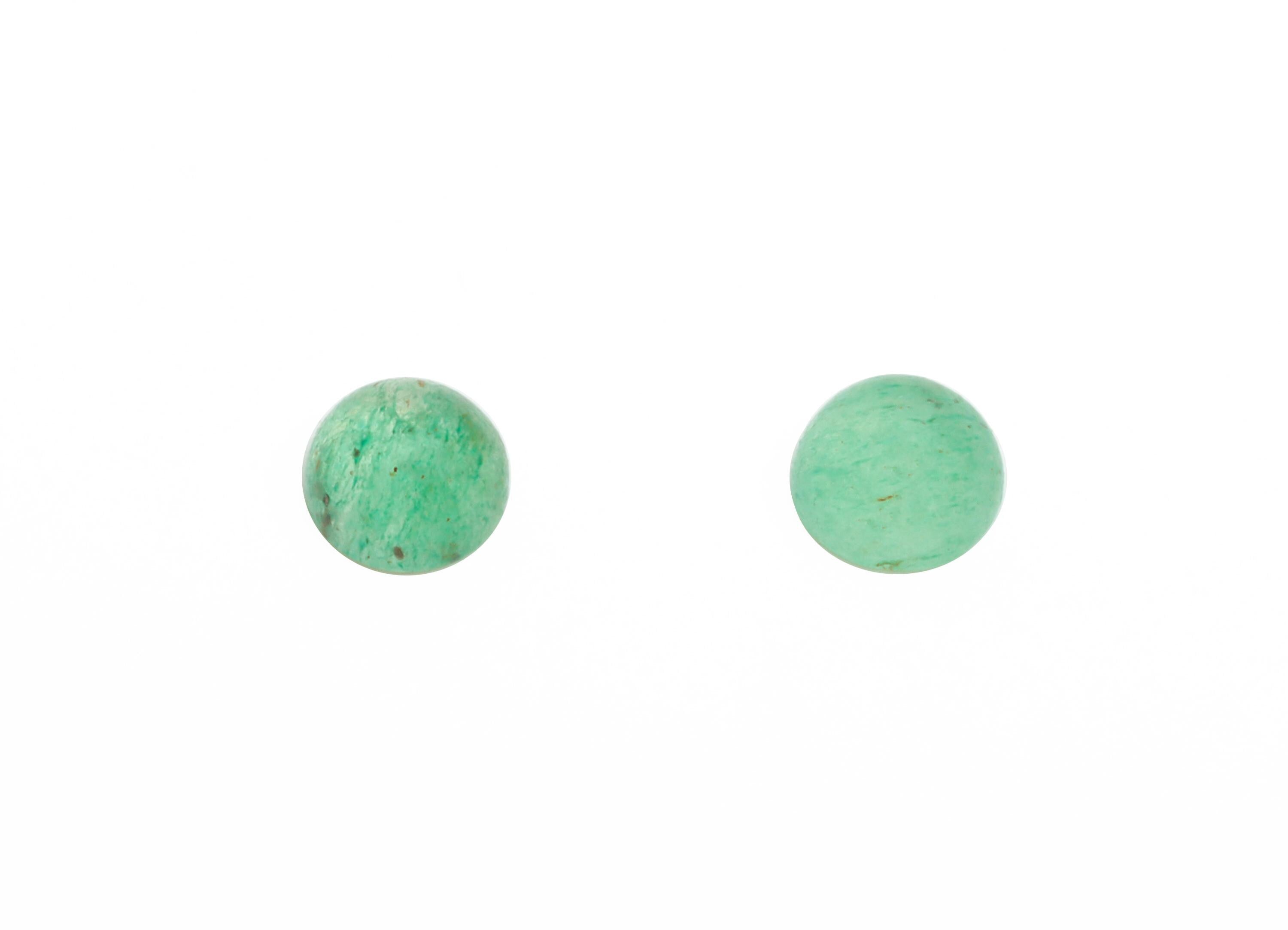 4mm Green Aventurine Cabochon - Round Bezel Setting Stone for Pendant Jewelry - Polished Cabochon for Rings - Healing Gemstone - NS2951 - DOMEDBAZAAR