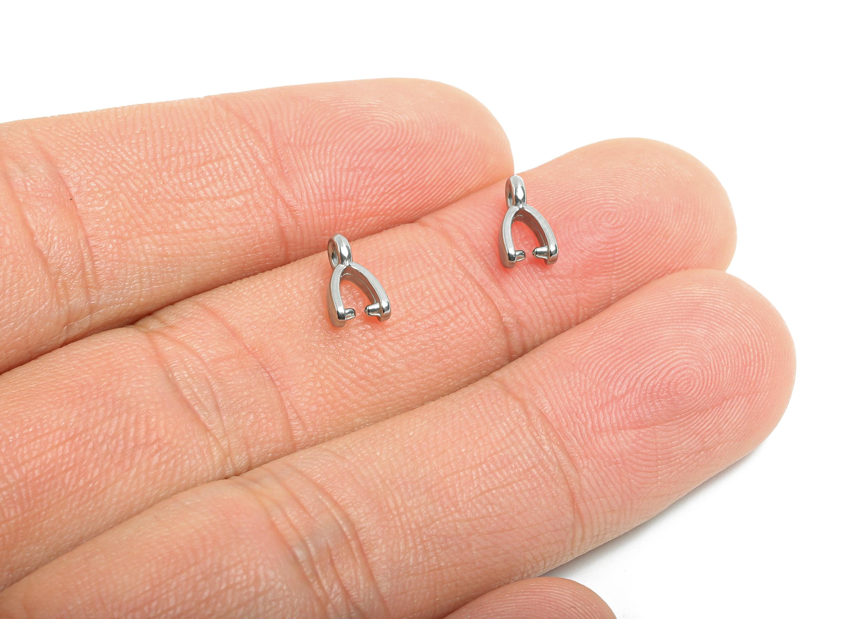 Steel Necklace Connection Buckle - Buckle Clasps - Universal Necklace Pendant Buckle - Steel Melon Seed for Necklace - 8x5x2mm - SS2258 - DOMEDBAZAAR