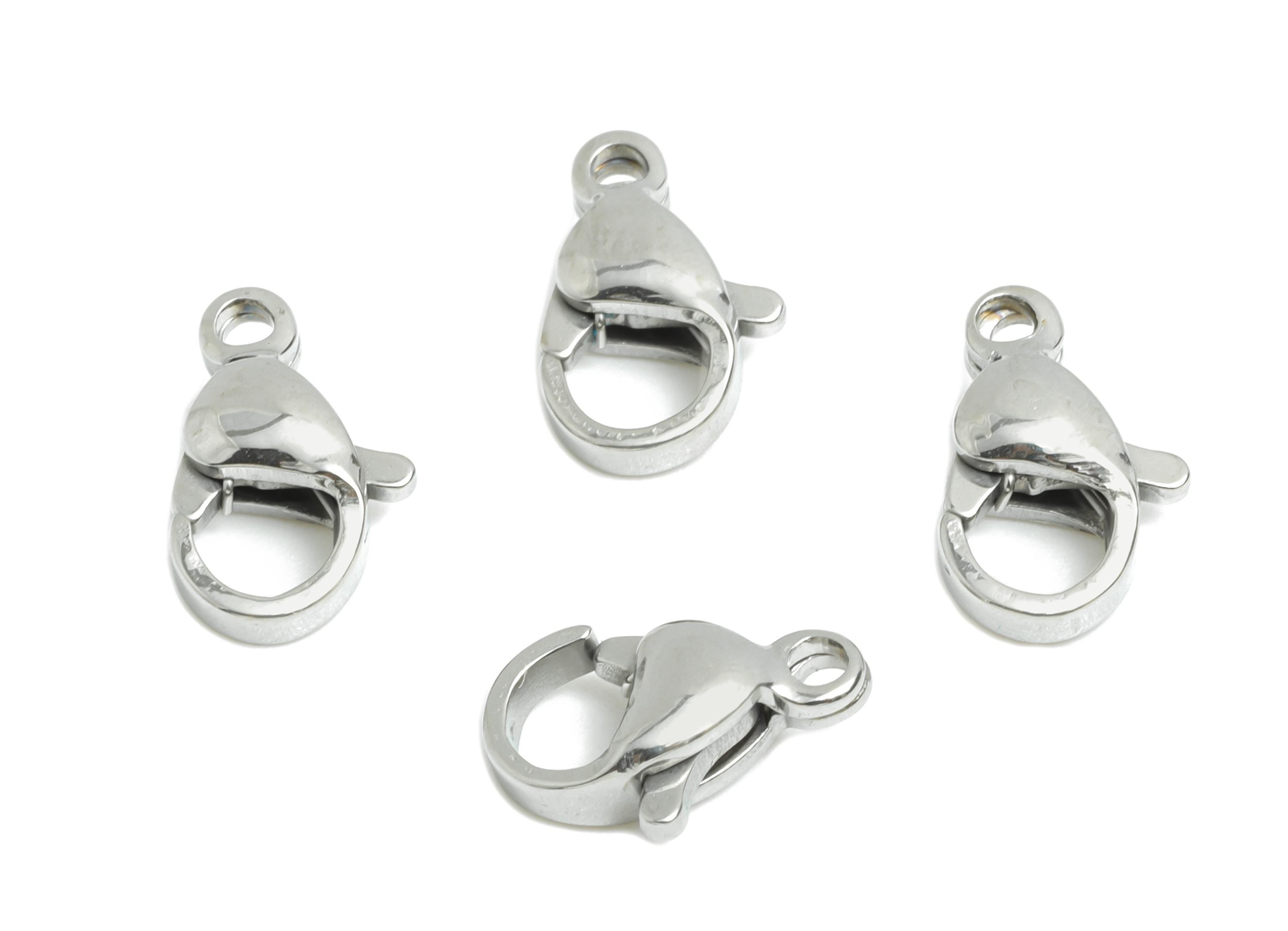 Steel Lobster Clasp - Fashion Jewelry Clasp for DIY Necklaces - Clasp for Beaded Bracelets - Jewelry Making Supplies - 10x6x3.43mm - SS2349 - DOMEDBAZAAR
