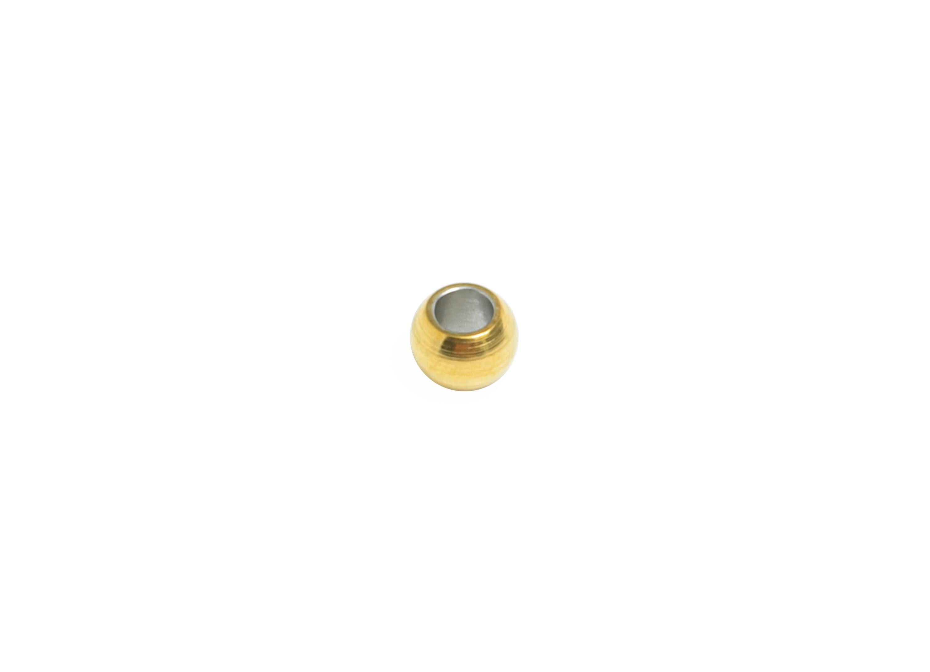 0.9mm Stainless Steel Crimp End Bead - Steel Tiny Spacer Bead - Bracelet Necklace End Beads - 18k Vacuum Plating -  1.94x1x1mm -S2216