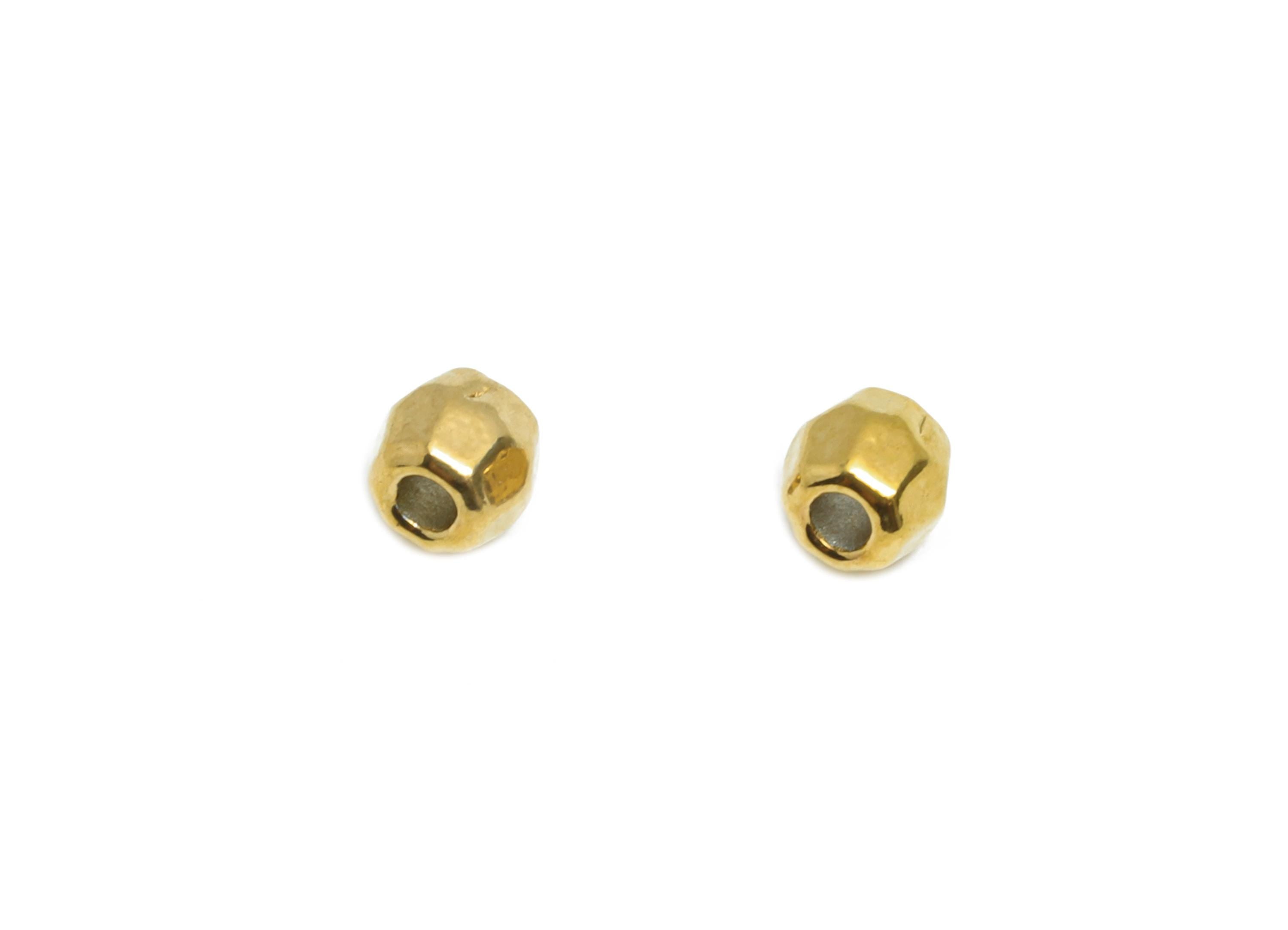 1.2mm Stainless Steel Special Beads - Tiny Spacer Beads - Micro Faceted Beads for Beading & Crafting - 18k Vacuum Plating - 3x3x3mm -SS2219