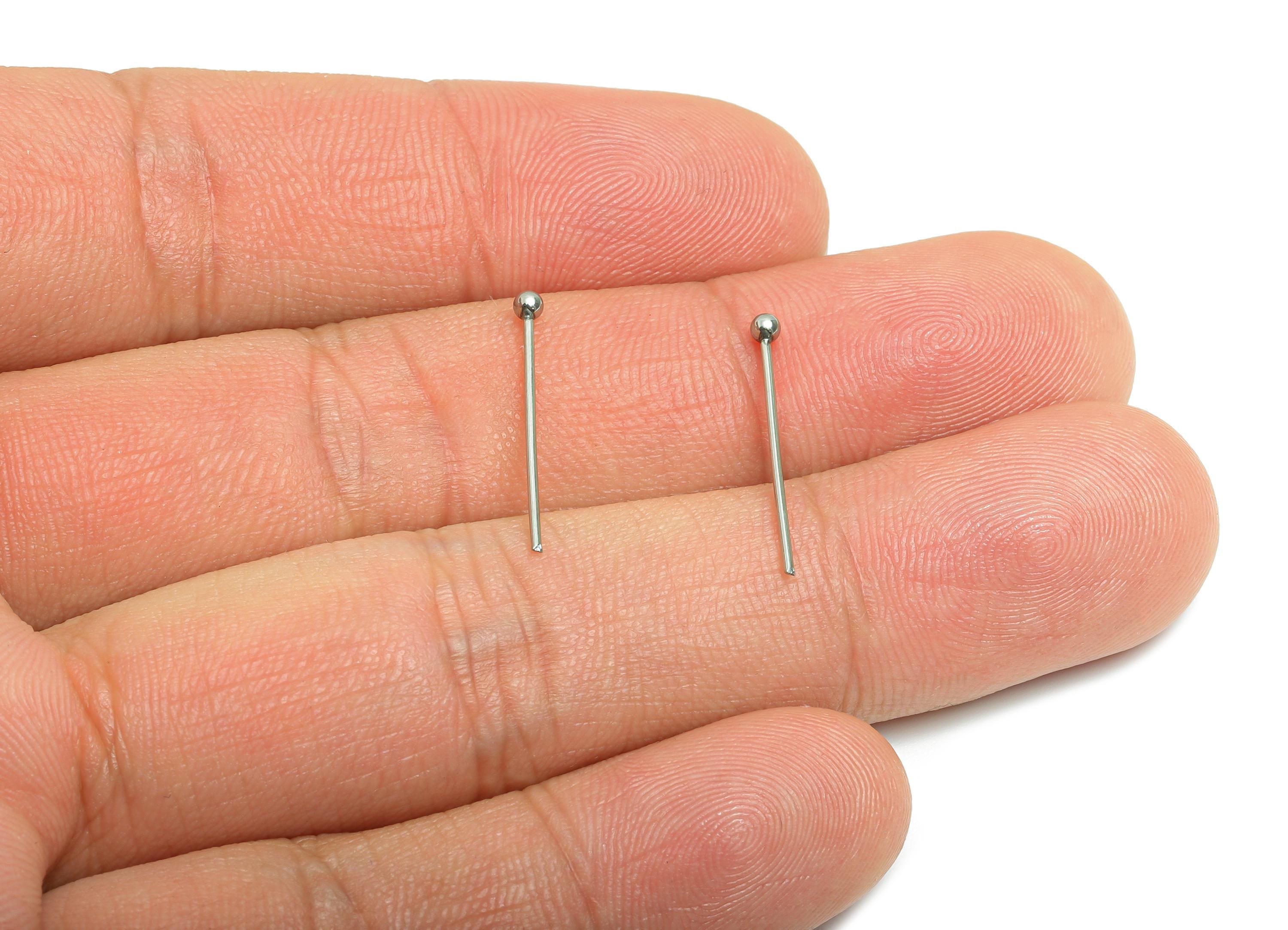 0.7*22mm Steel Ball Head Pin - Beading Wire for Jewelry - Ball Head Pins for Jewelry Making - Crafting Headpins for Beaded Jewelry-SS2132-22