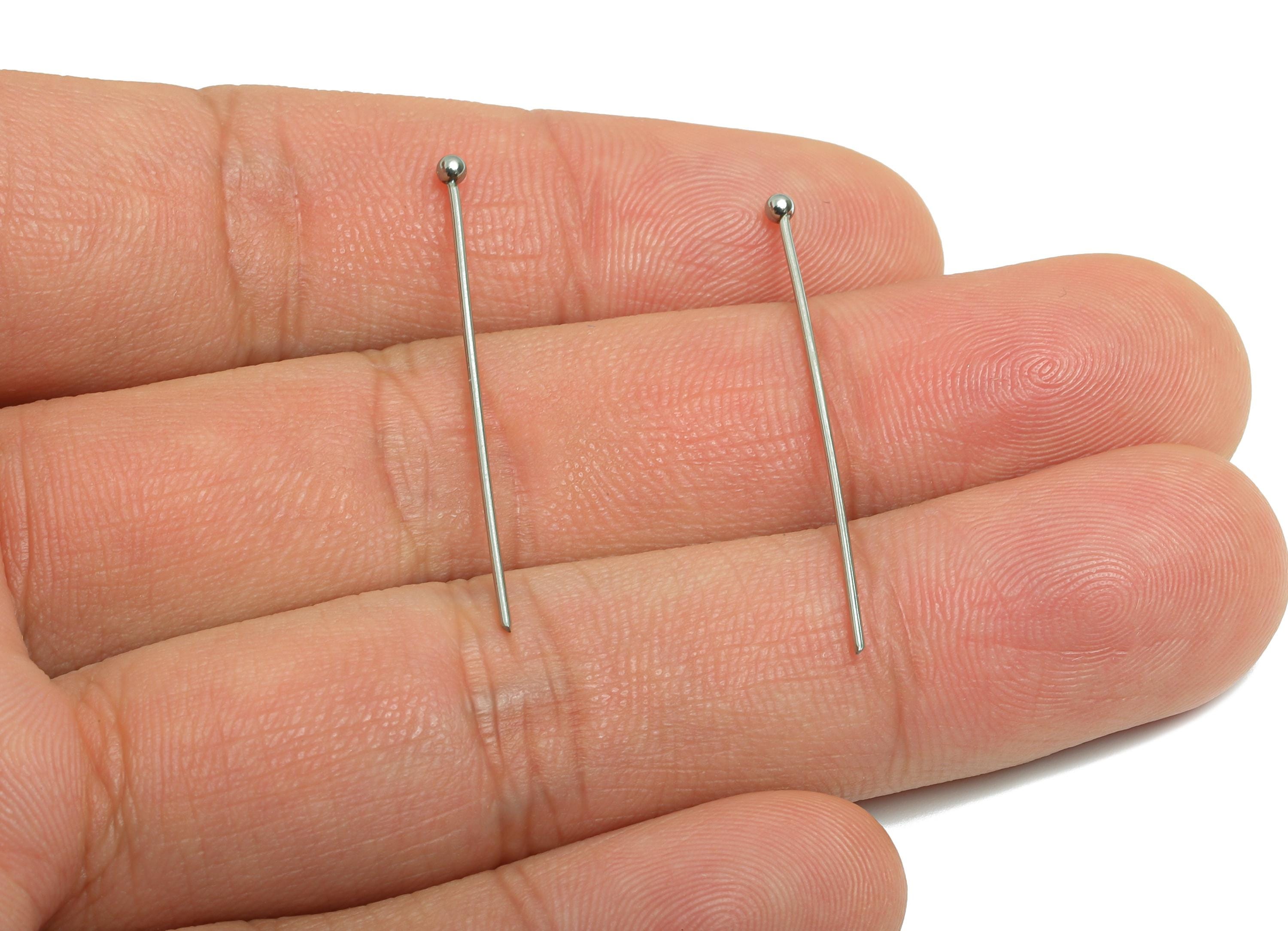 0.7*25mm Steel Ball Head Pin - Beading Wire for Jewelry - Ball Head Pins for Jewelry Making - Crafting Headpins for Beaded Jewelry-SS2132-25