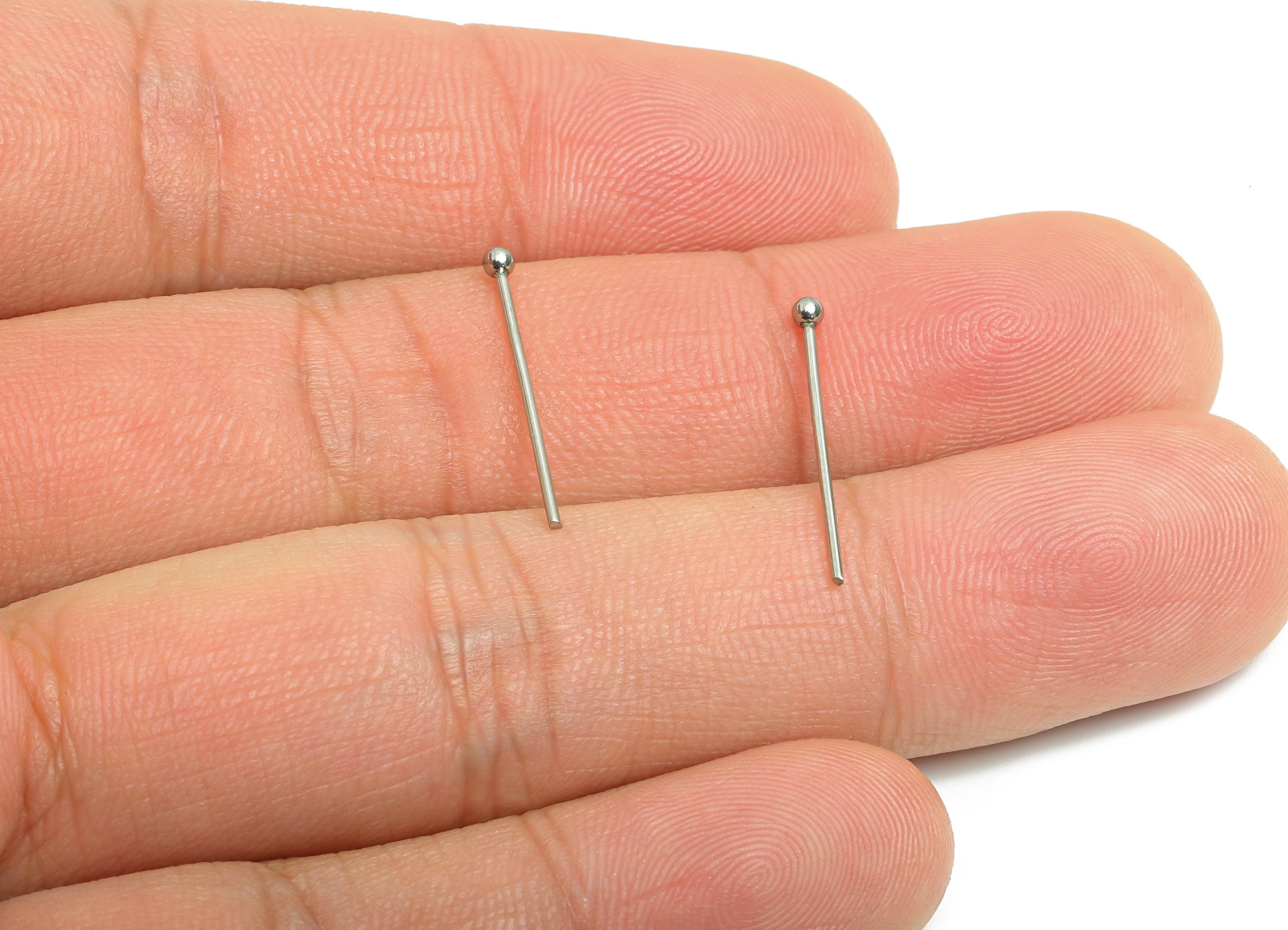 0.7*20mm Steel Ball Head Pin - Beading Wire for Jewelry - Ball Head Pins for Jewelry Making - Crafting Headpins for Beaded Jewelry-SS2132-20
