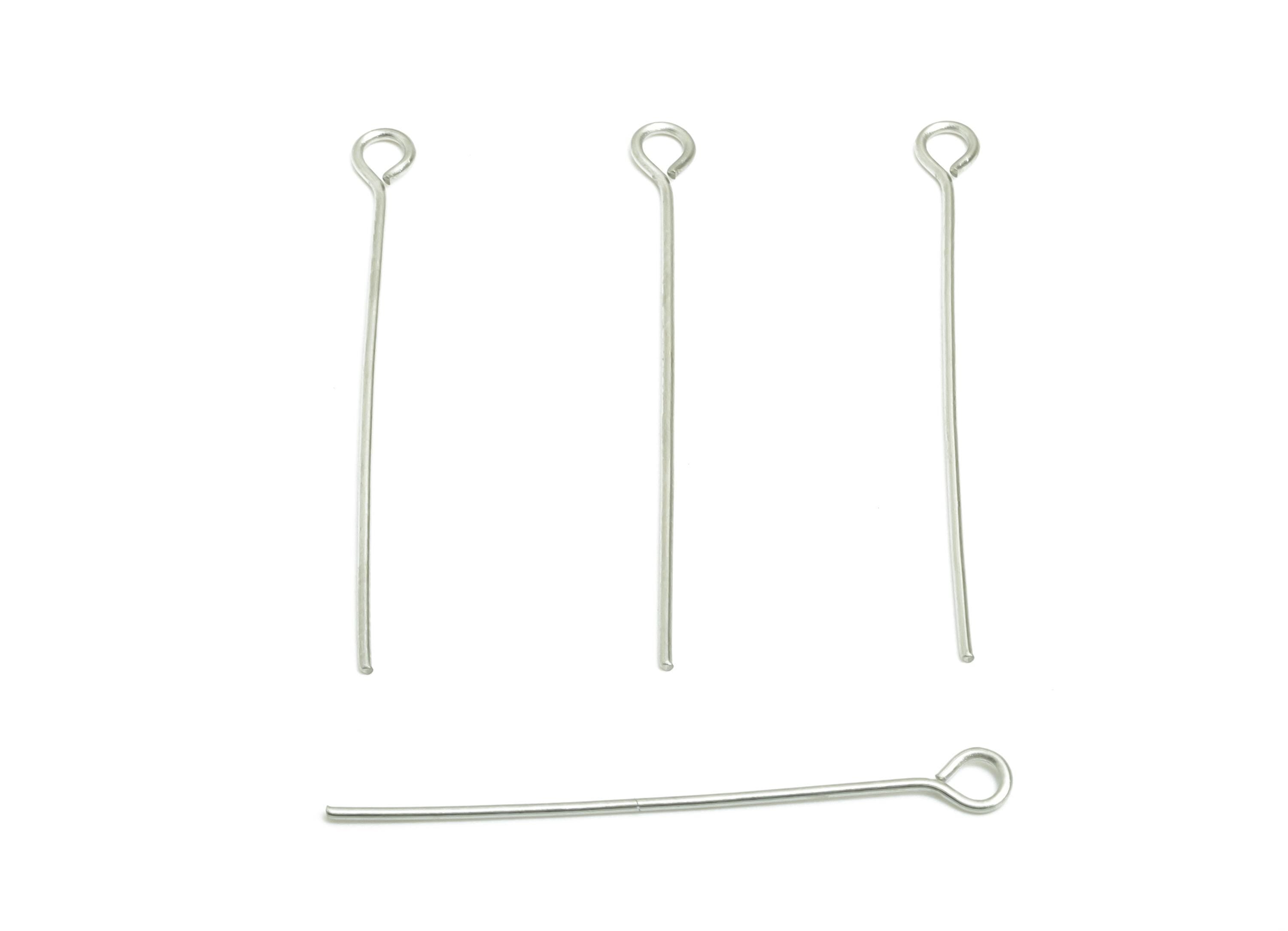 0.7*35mm Steel Eye Pin - Beading Eye Pins for Jewelry - Bulk Eye Pins for Beading Jewelry - Crafting Headpins for Beaded Jewelry - SS2131-35