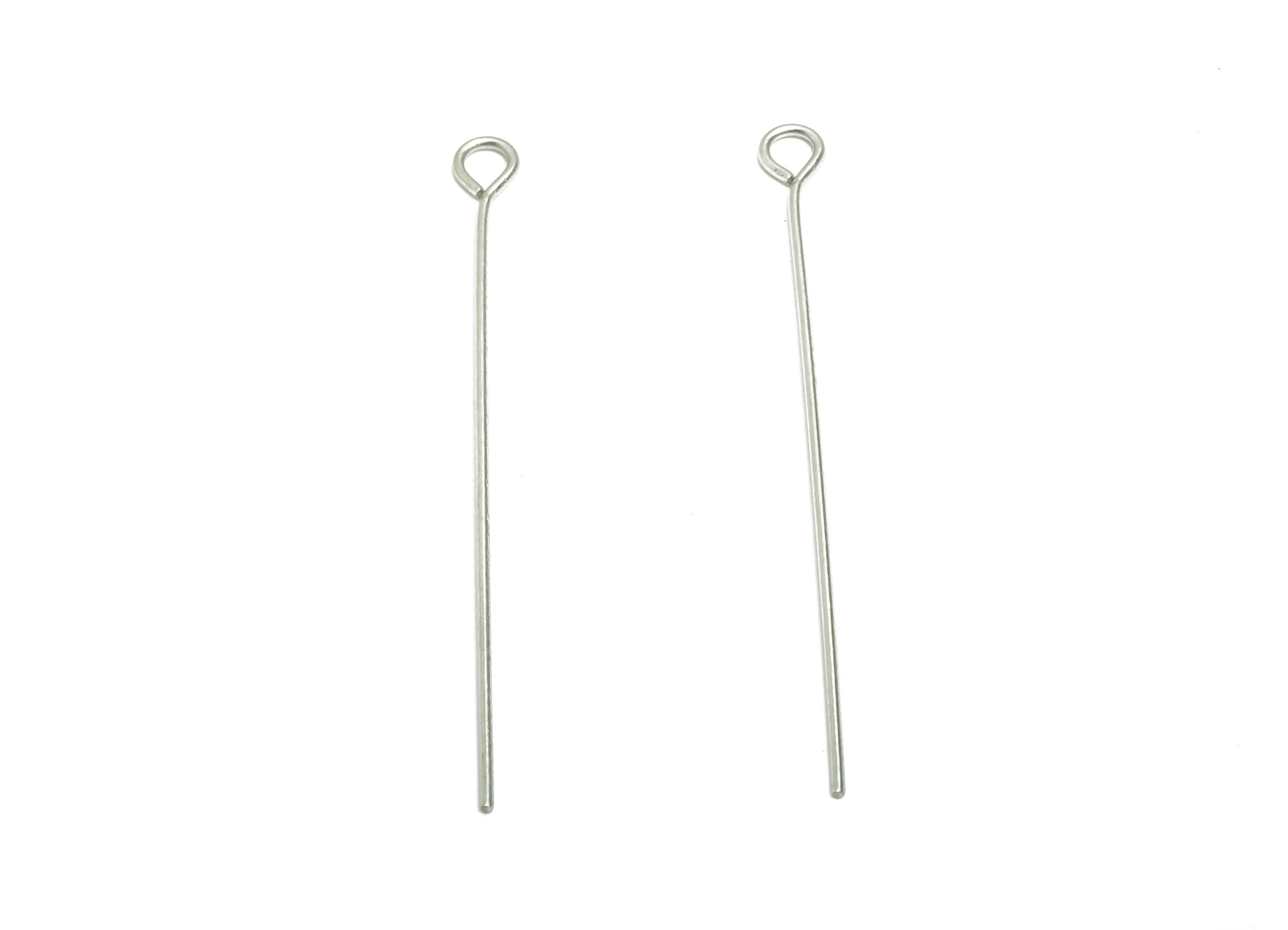 0.7*40mm Steel Eye Pin - Beading Eye Pins for Jewelry - Bulk Eye Pins for Beading Jewelry - Crafting Headpins for Beaded Jewelry - SS2131-40