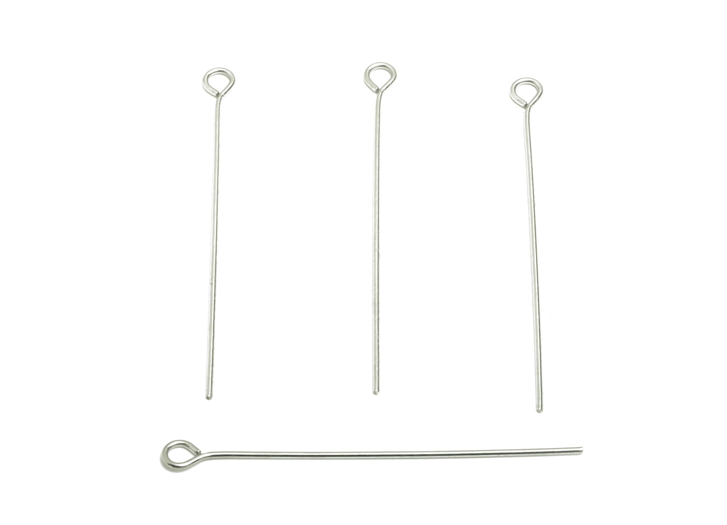 0.7*40mm Steel Eye Pin - Beading Eye Pins for Jewelry - Bulk Eye Pins for Beading Jewelry - Crafting Headpins for Beaded Jewelry - SS2131-40