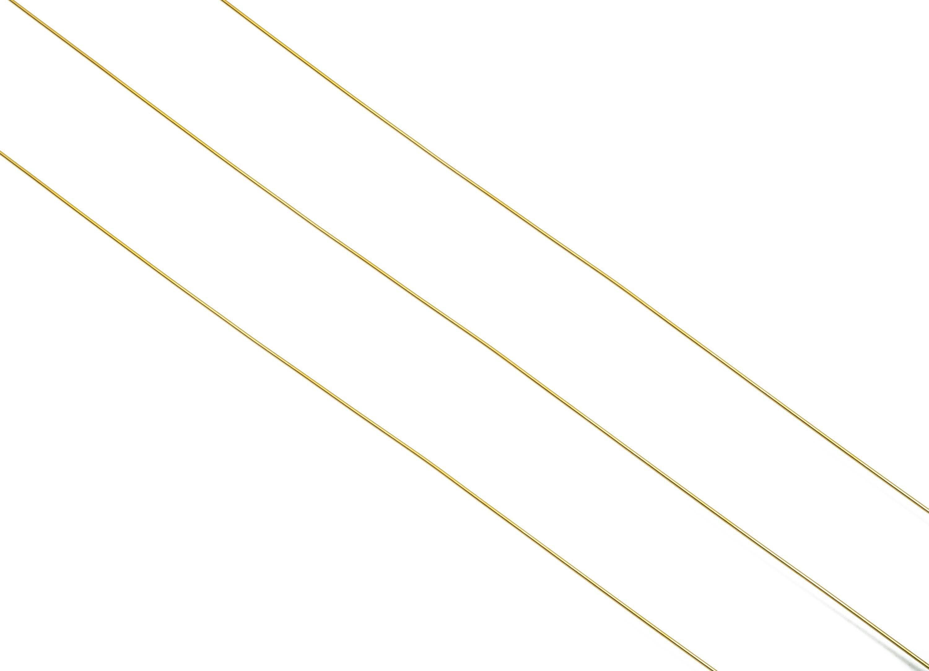 0.4mm/2m/Bag Steel Wire - Steel Beading Wire for Handmade Jewelry - Metal Craft Wire for Jewelry - 18K Real Vacuum Plating - SS2209-4G