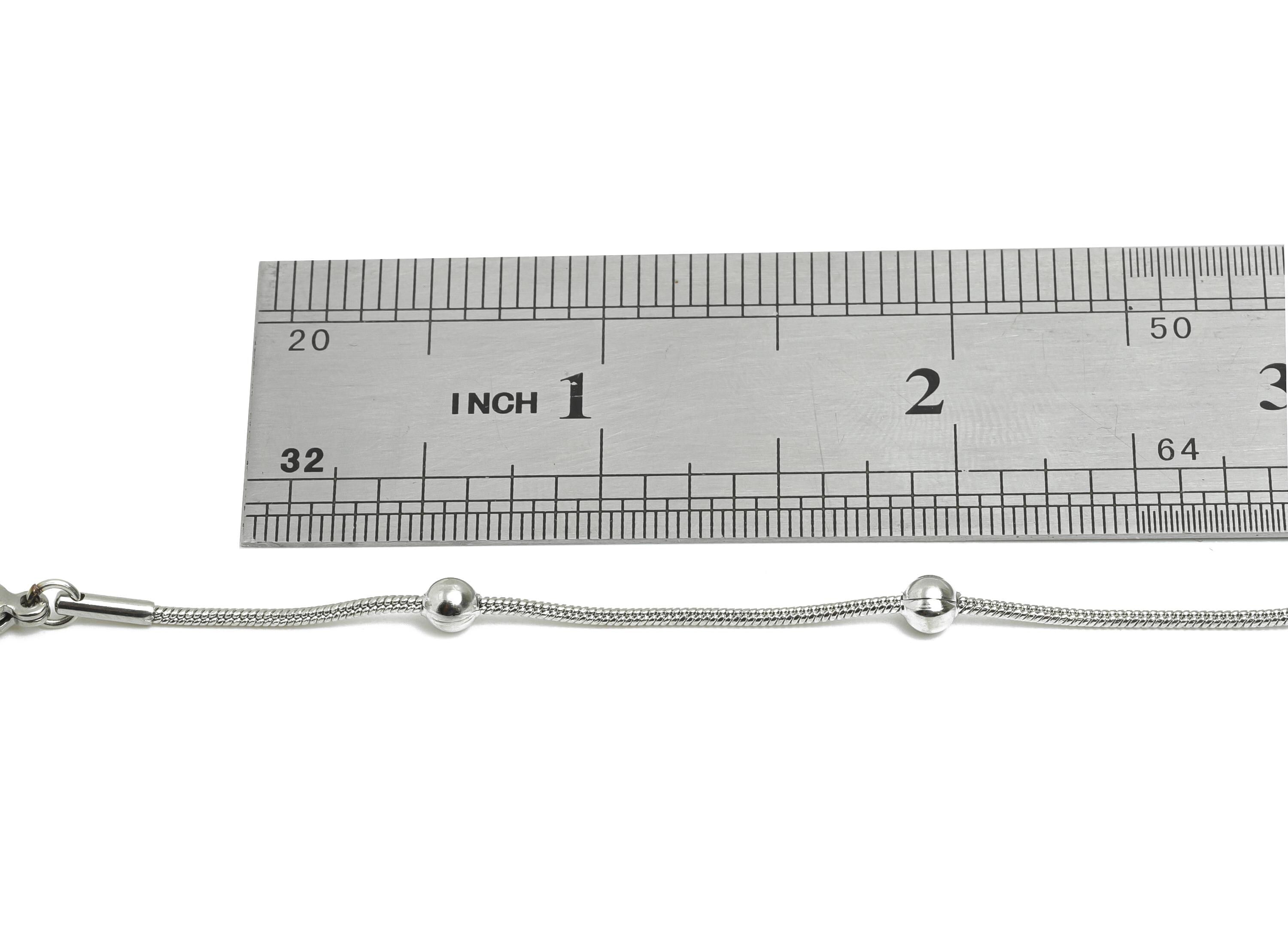 45+5cm Steel Bead Chain Necklace - 1.2mm Beaded Snake Chain - Adjustable Chain Jewelry - Stainless Steel Chain Necklace - 28x4x4mm -SS2583