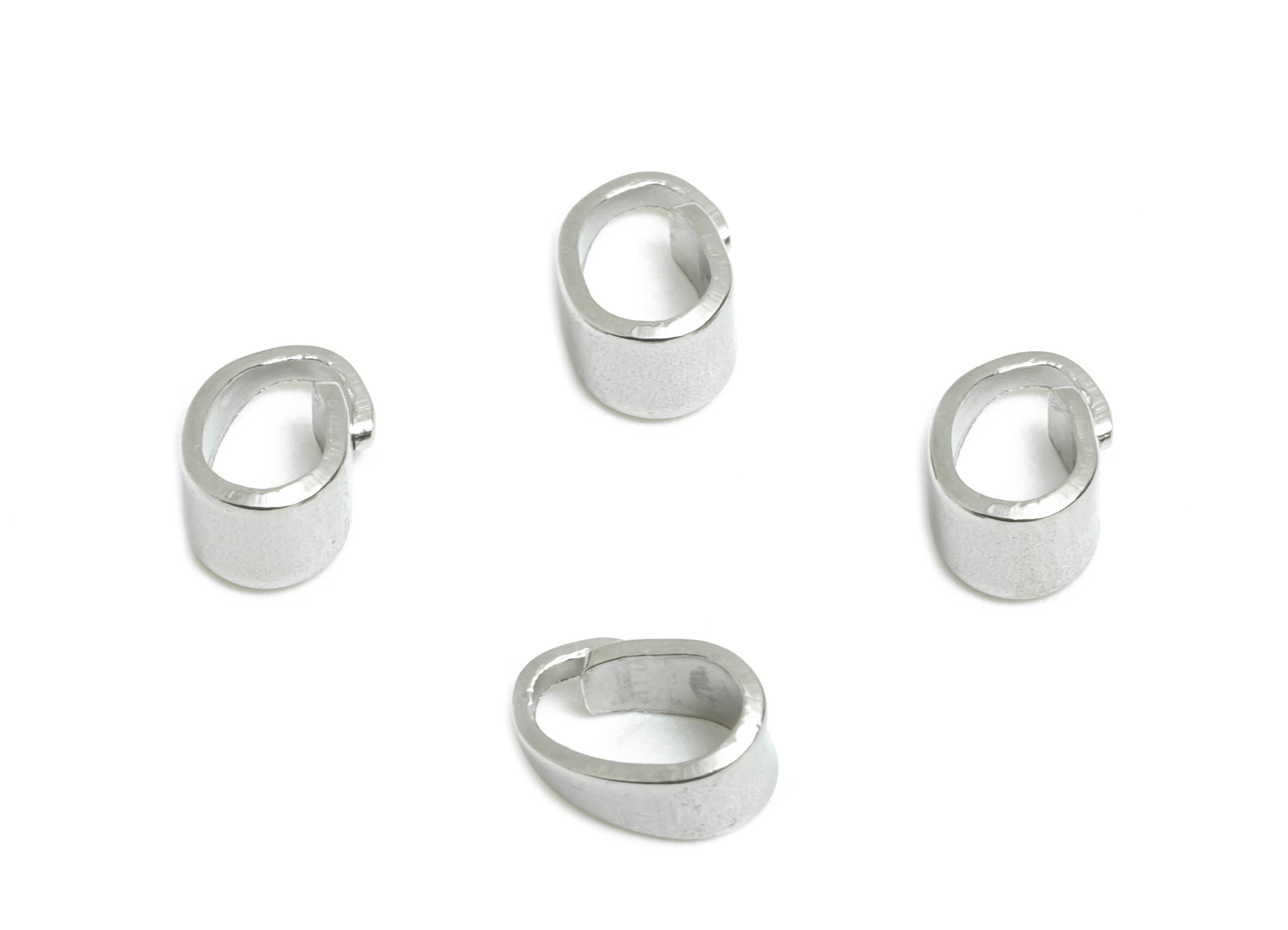 Steel Necklace Connection Buckle - Buckle Clasp - Universal Necklace Pendant Buckle - Steel Melon Seed for Pendant - 6x3.85x2.98mm - SS2586 - DOMEDBAZAAR