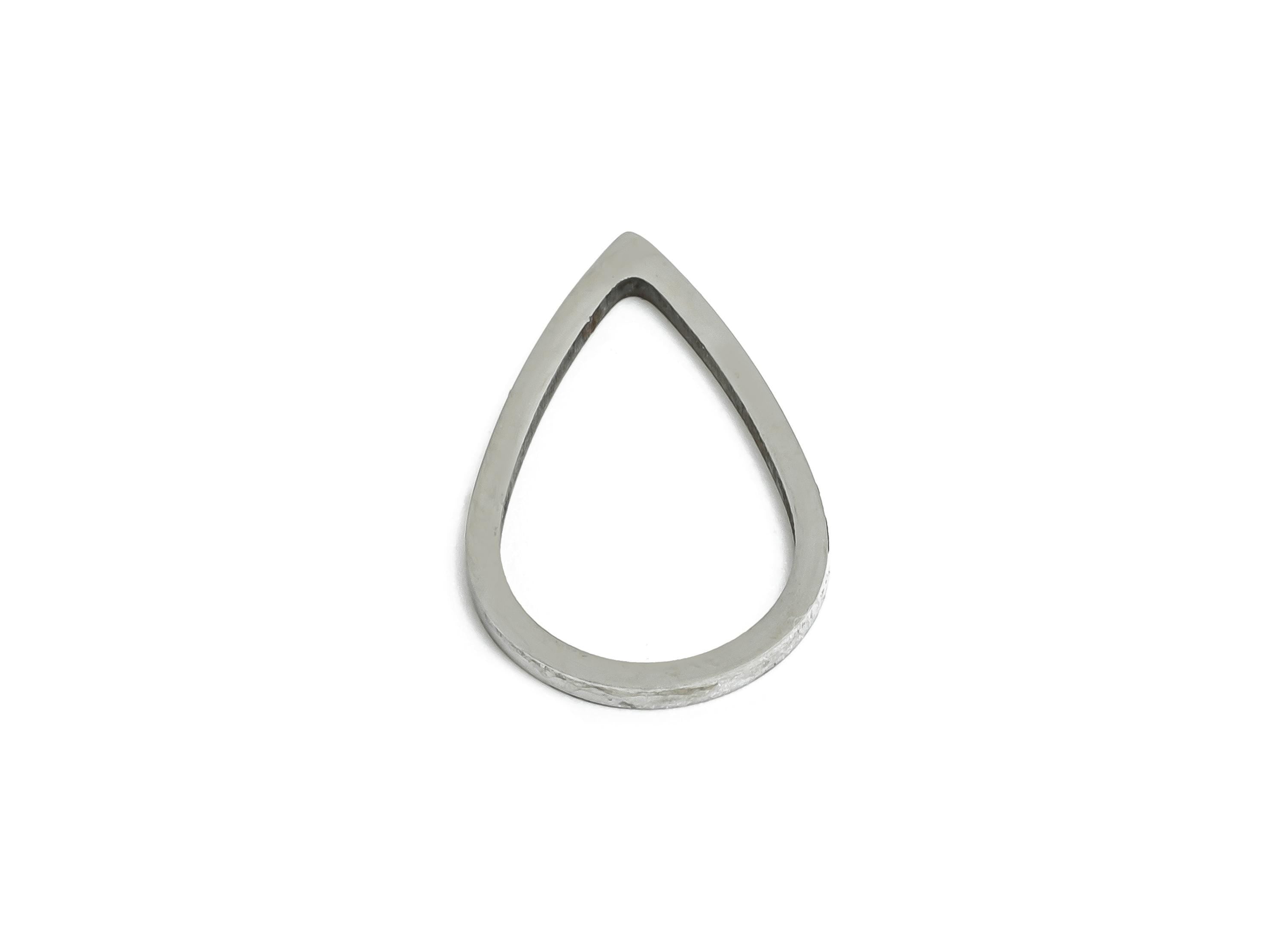 Steel Teardrop Charm - Stainless Steel Teardrop Connector - Teardrop Frame Link for Earrings - DIY Earrings Metal Frame - 13x9x0.8mm-SS2699 - DOMEDBAZAAR