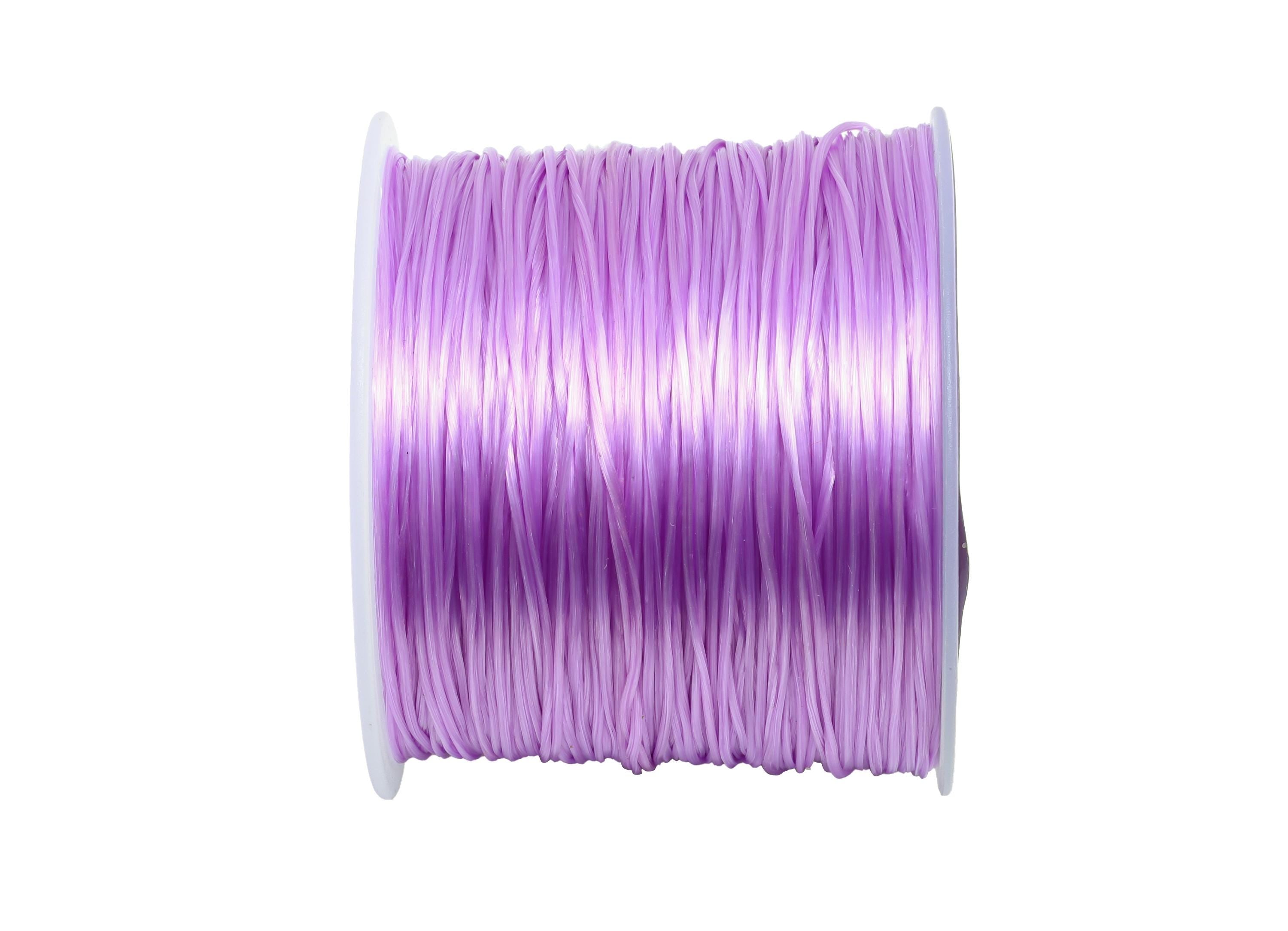 0.6mm Elastic Thread - Elastic Cord for Crafts 60m/Roll - Purple Beading and Jewelry Making Elastic - Elastic Sewing and Craft Cord - TH1114