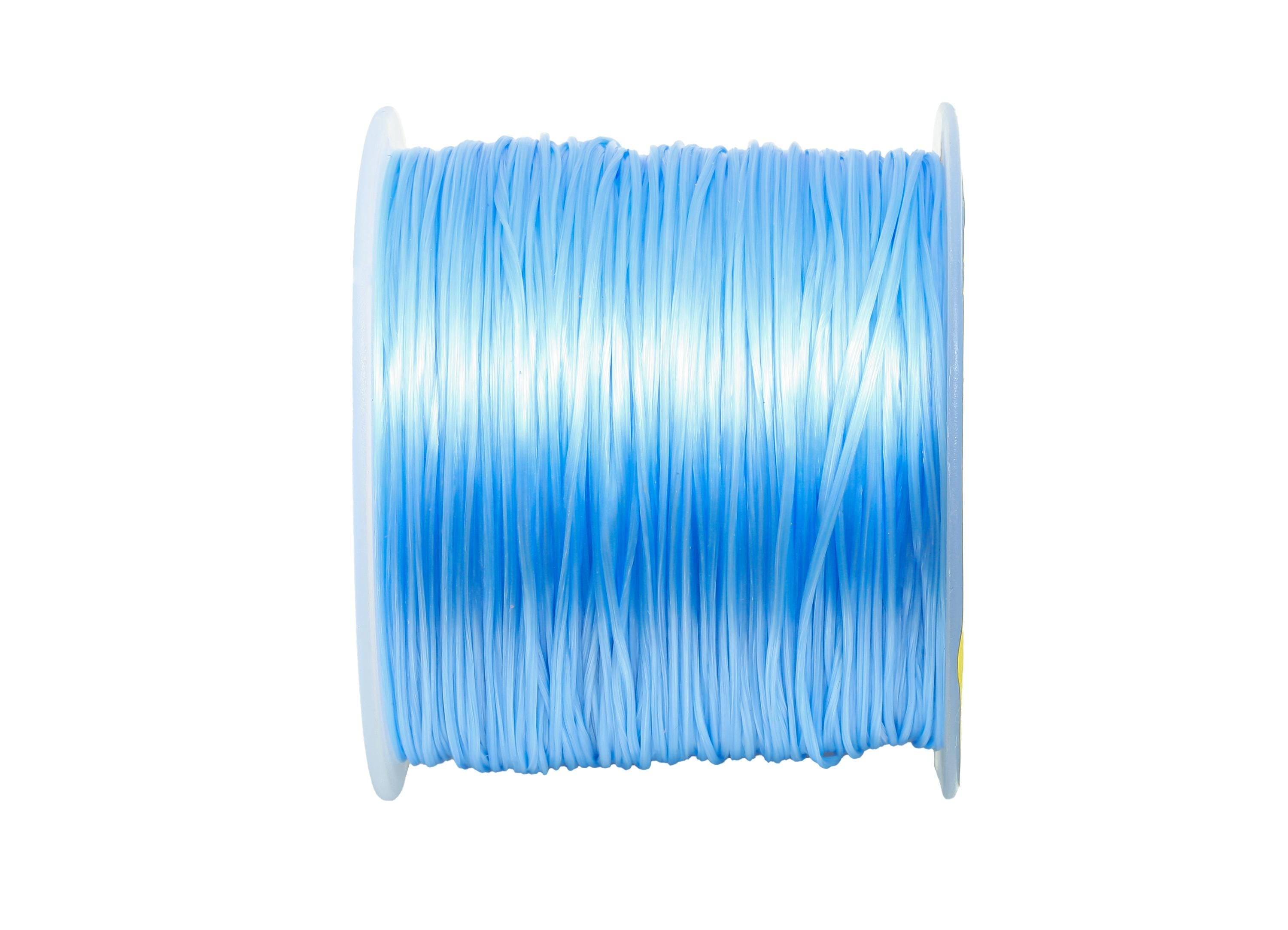 0.6mm Elastic Thread - Elastic Cord for Crafts 60m/Roll - Blue Beading and Jewelry Making Elastic - Elastic Sewing and Craft Cord - TH1114