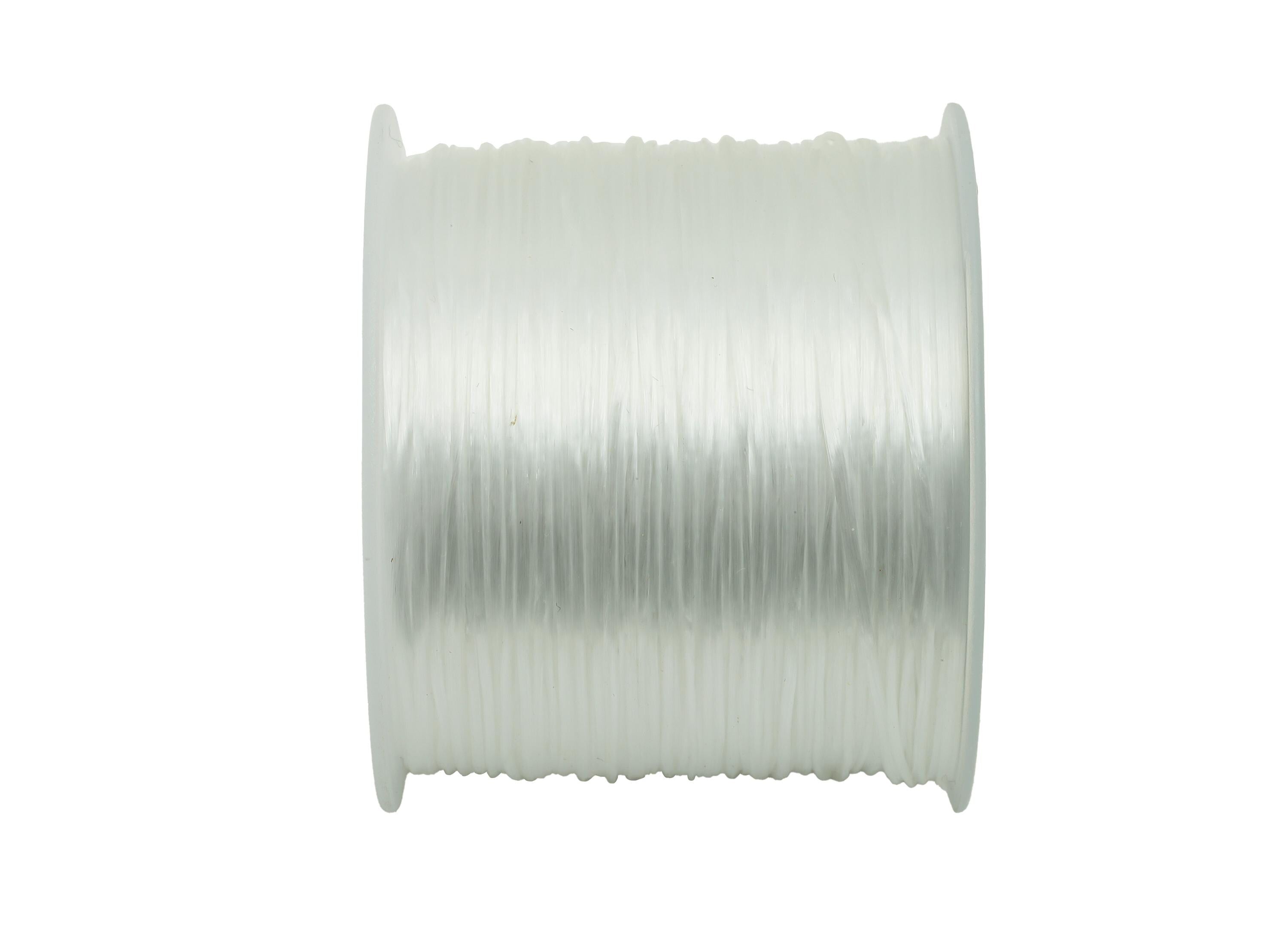 0.6mm Elastic Thread - Elastic Cord for Crafts 60m/Roll - White Beading and Jewelry Making Elastic - Elastic Sewing Craft Cord - TH1109