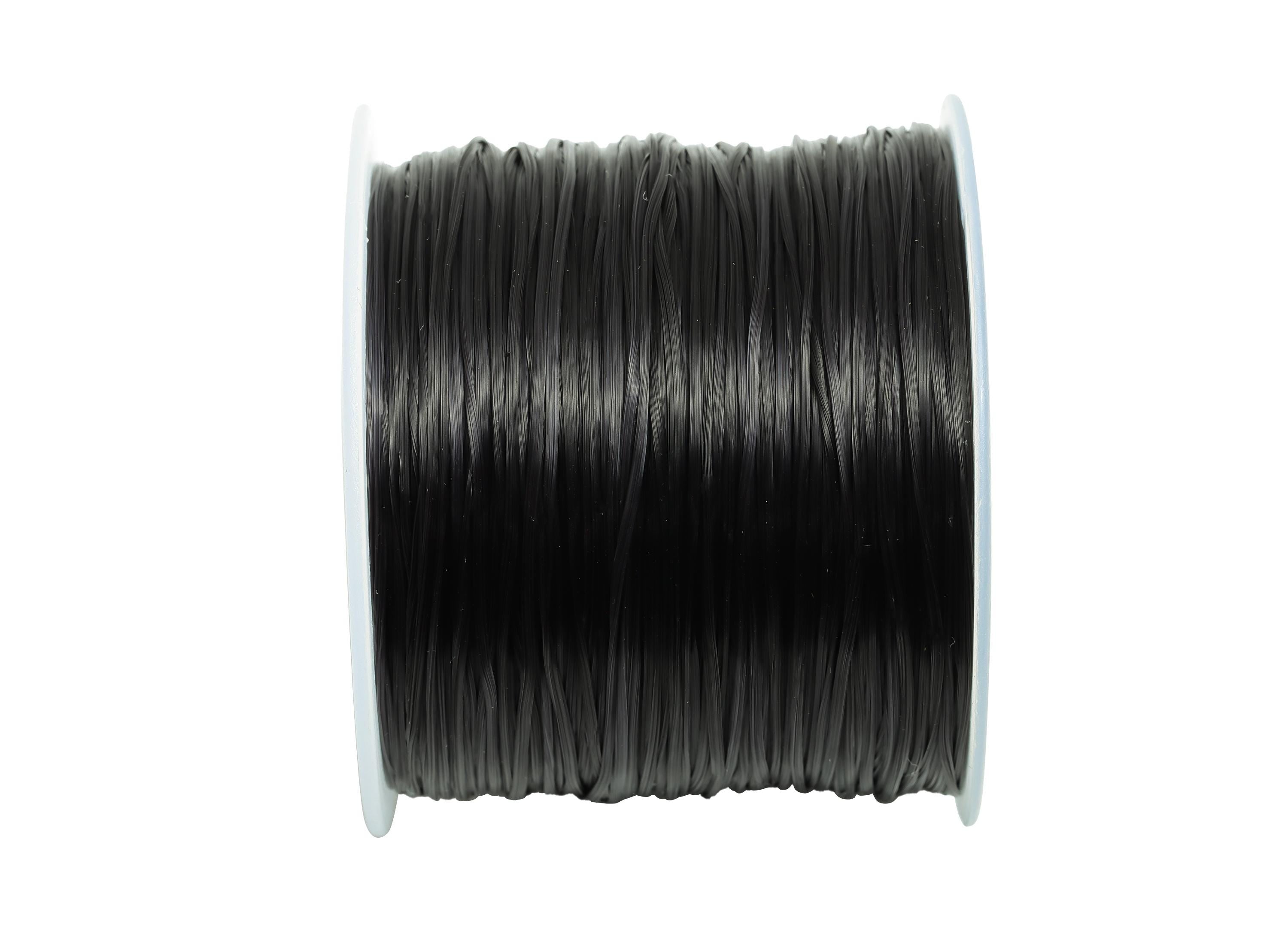 0.6mm Elastic Thread - Elastic Cord for Crafts 60m/Roll - Black Beading and Jewelry Making Elastic - Elastic Sewing Craft Cord - TH1113