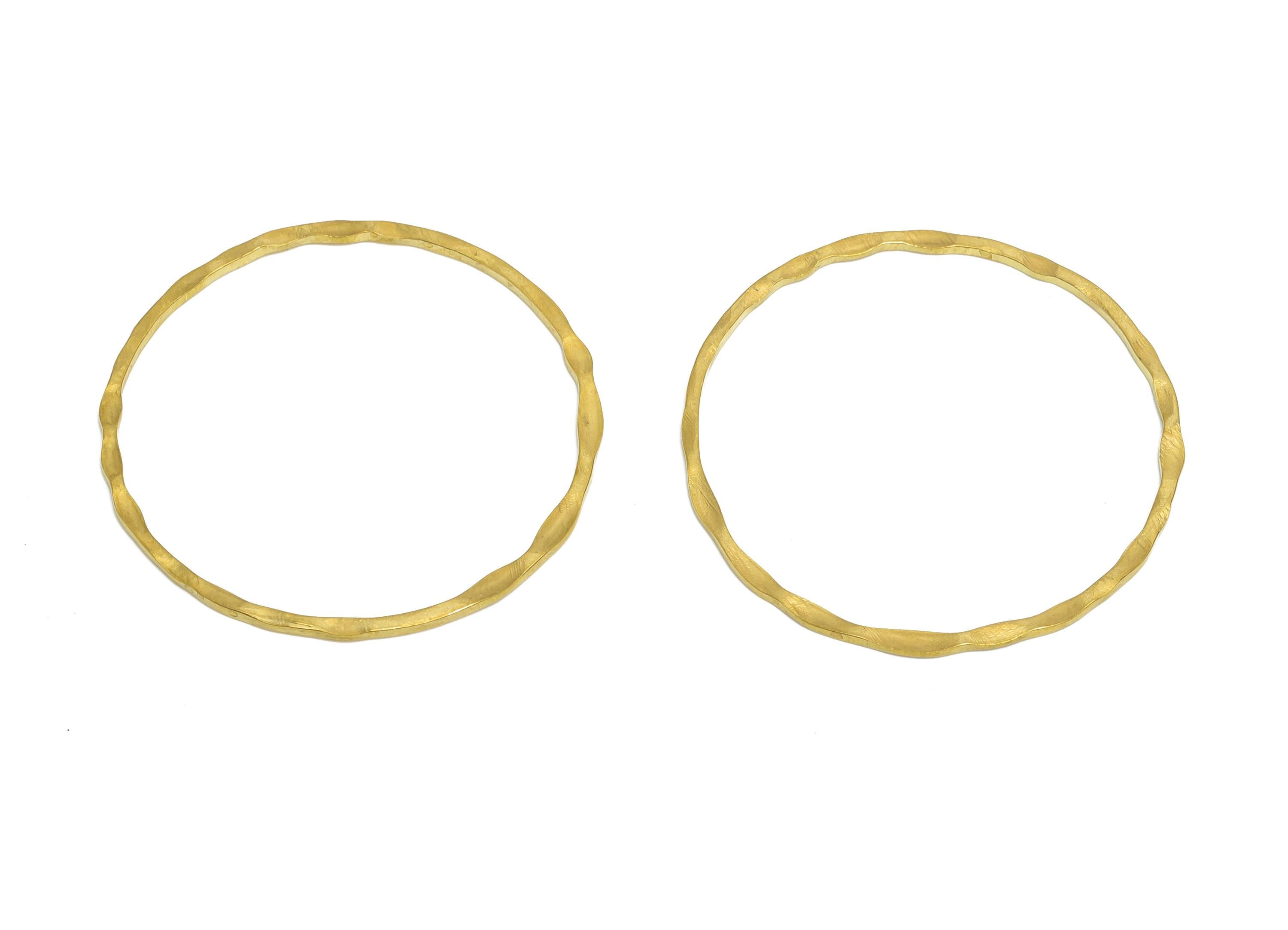 30mm Hammered Ring Connector - Raw Brass Handmade Ring Connector - Circle Jewelry Finding - Irregular Round Jewelry  - 30x1x1mm - PP11403 - DOMEDBAZAAR