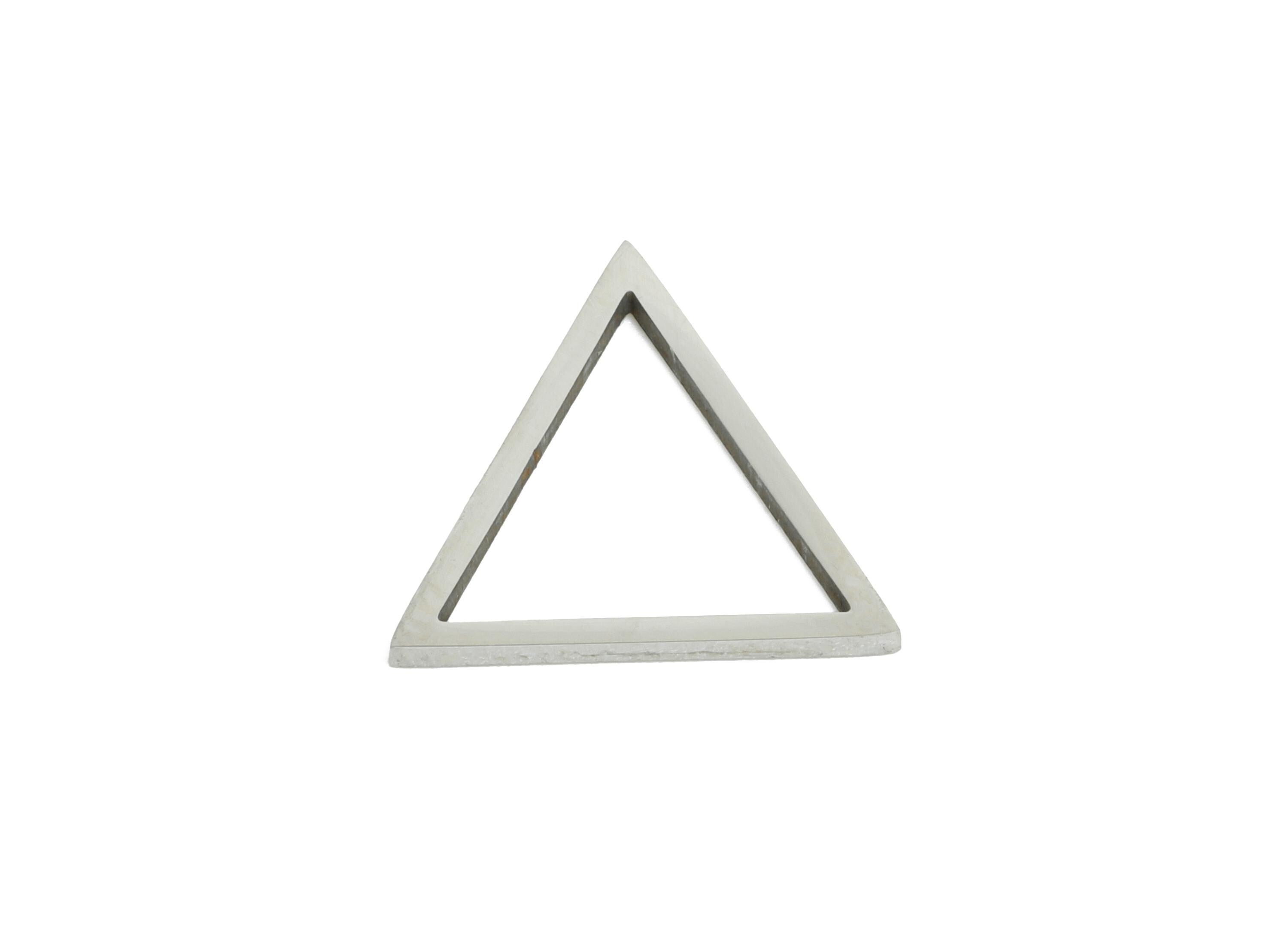 13mm Steel Triangle Ring Earring Charm - Geometric Jewelry Connector for DIY Making - Lightweight Hollow Ring Charm - 13x13x0.8mm - SS2703 - DOMEDBAZAAR
