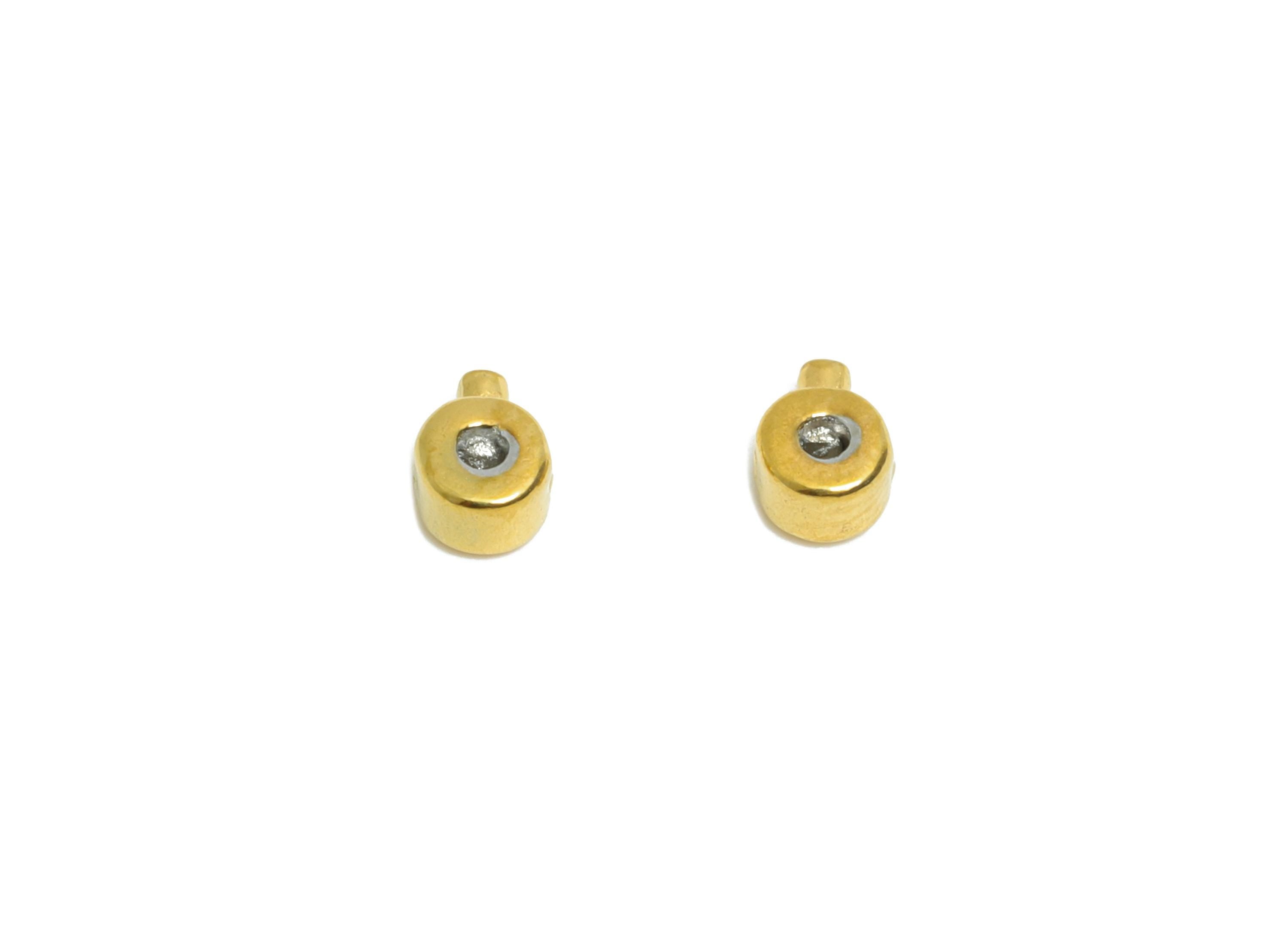 Steel Round Rubber - Sliding Bead Nuts - Crimp End Bead - Necklace End - Bracelet End - Stopper Bead - 18K Vacuum Plated - 4x3x2mm-SS2709G