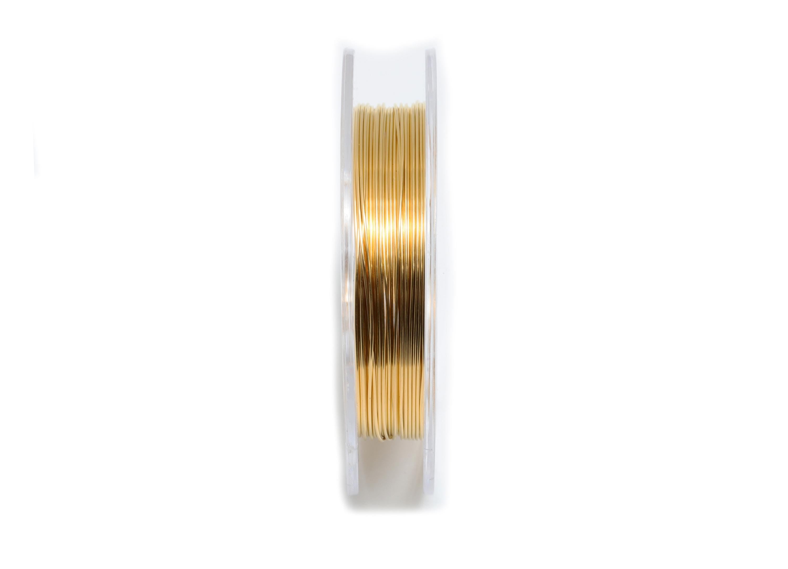 0.4mm/3m/Bag Gold Wire - Titanium 316L Wire for Jewelry Making - Beading Wire for Handmade - Craft Wire Jewelry -18K Vacuum Plated - SS2710G
