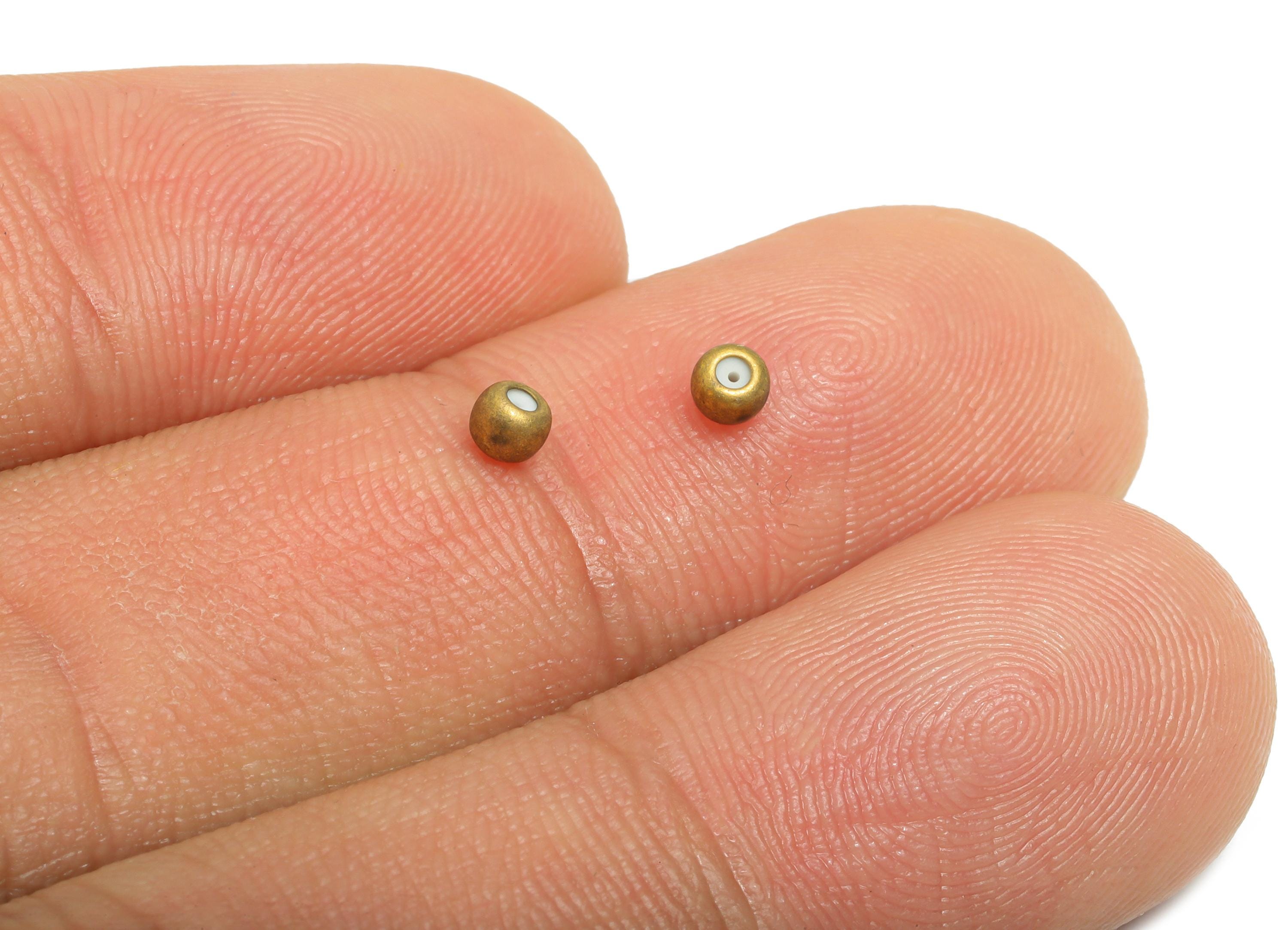 Raw Brass Slicone Stopper Bead - Brass Bead Stopper - Adjustable Rubber Stopper - Sliding Brass Bead Stopper - Rondelle Spacer Bead- PP11248 - DOMEDBAZAAR