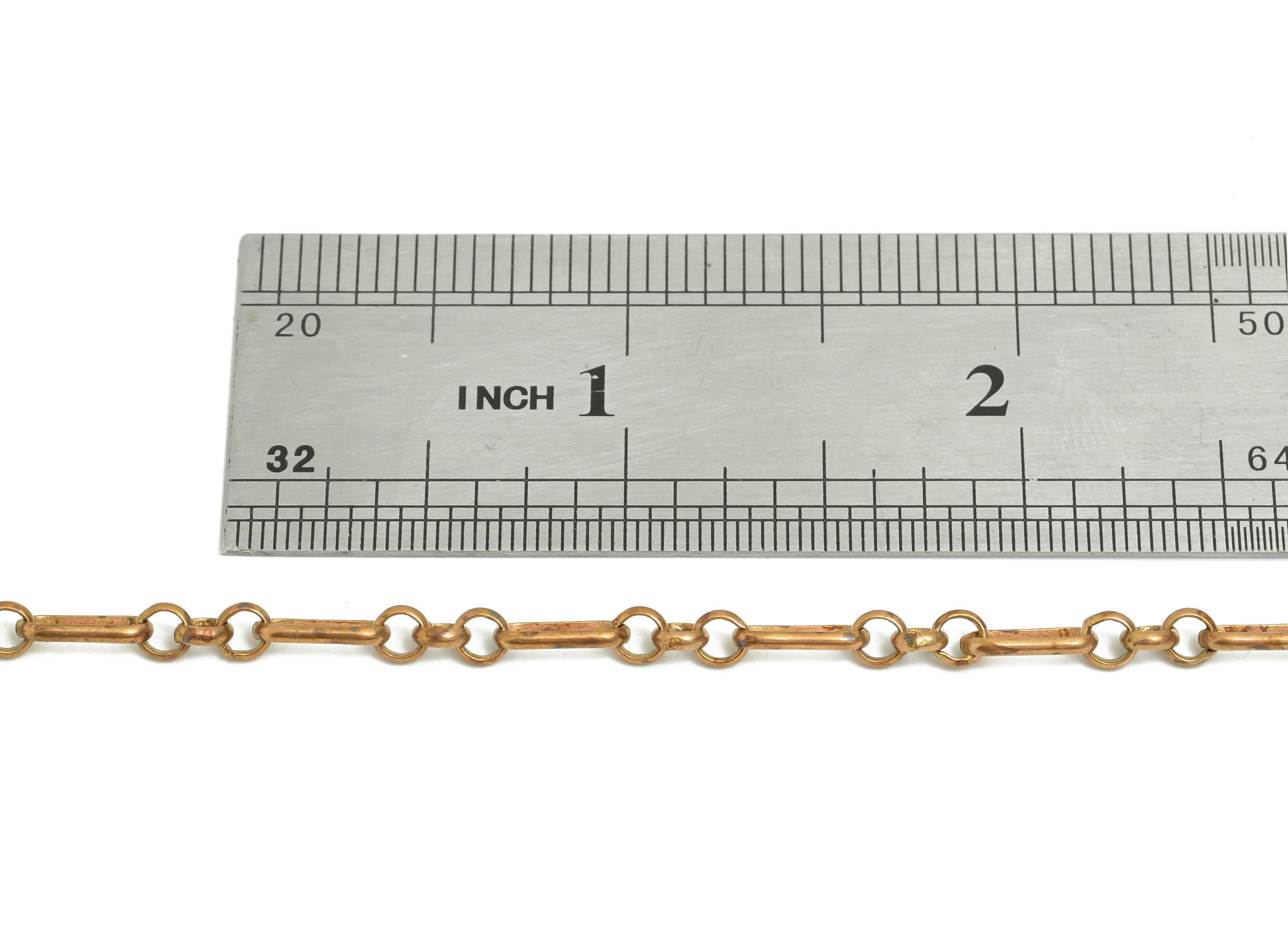 45+5CM Brass Oval Link Cable Chain Necklace - Elongated Chain Lobster Clasp - Oval Rolo Chain with Extension - Adjustable Necklace-PP11384 - DOMEDBAZAAR