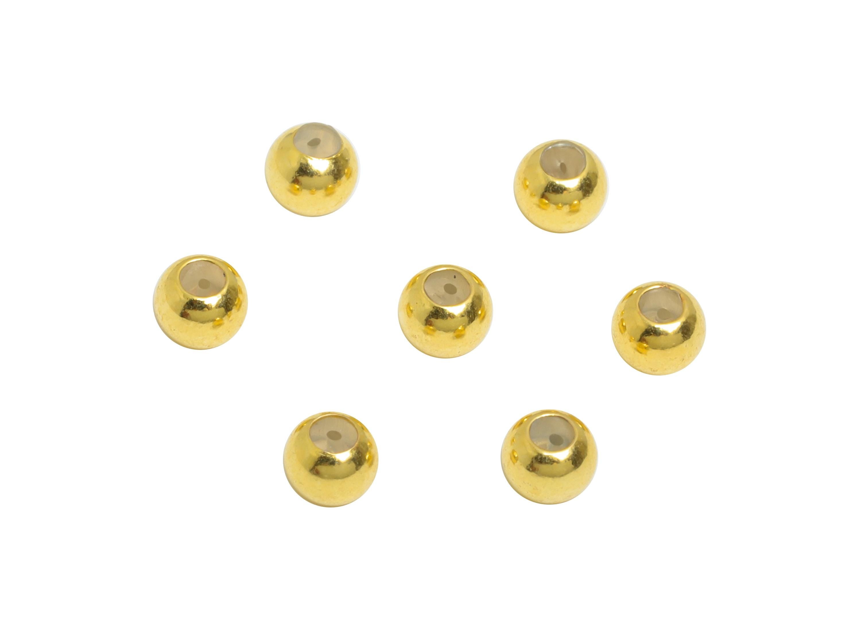 Silicone Stopper Bead - Adjustable Rubber Stopper - 925 Sterling Silver Rondelle Spacer Bead - Jewelry Making - 18K Real Gold Plated -SI1093