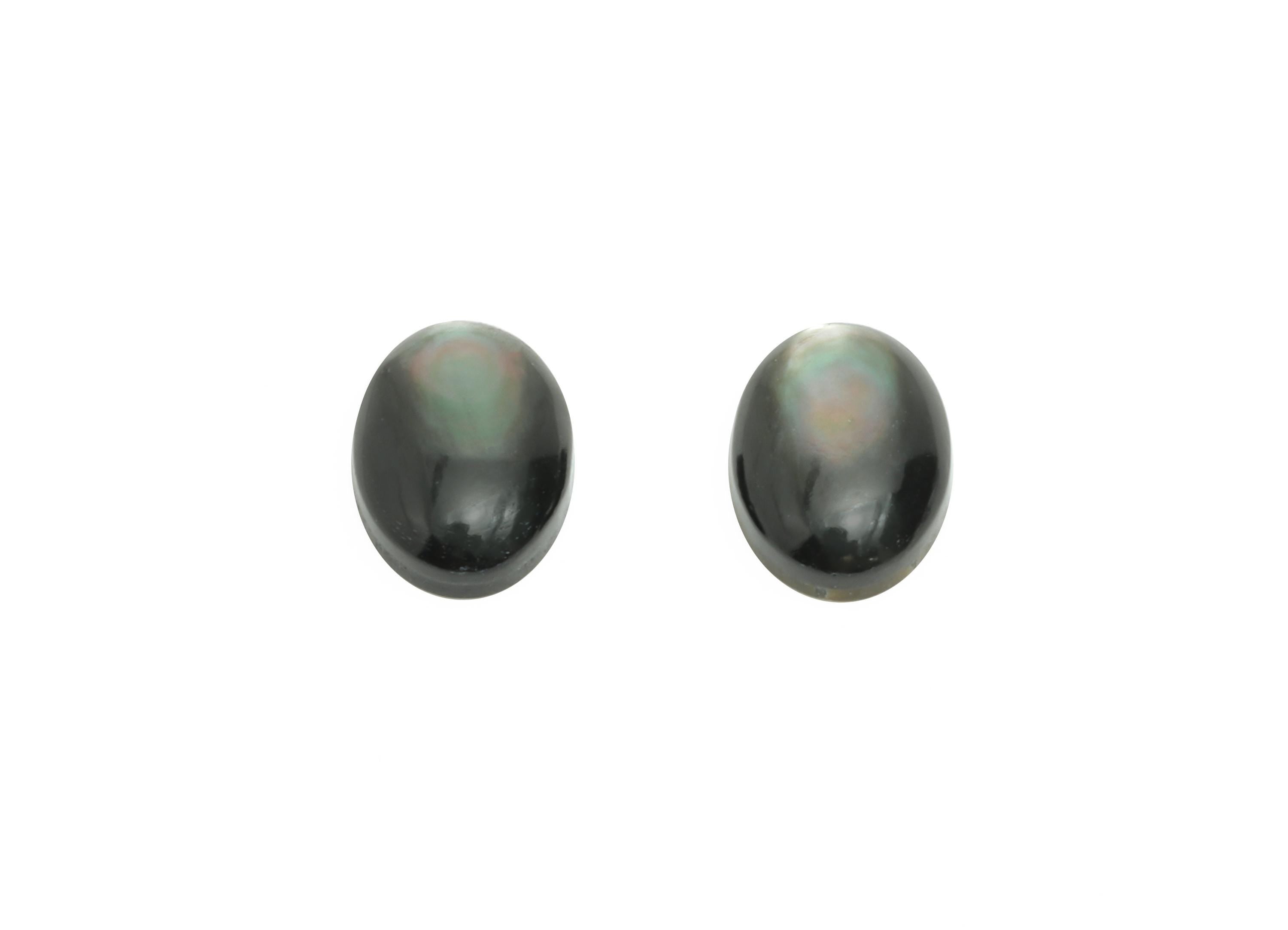 5*7mm Natural Black Shells Cabochon - Oval Cabochon DIY Gemstone Setting - Cabochon for Rings or Pendants - Healing Gemstone - NS3058