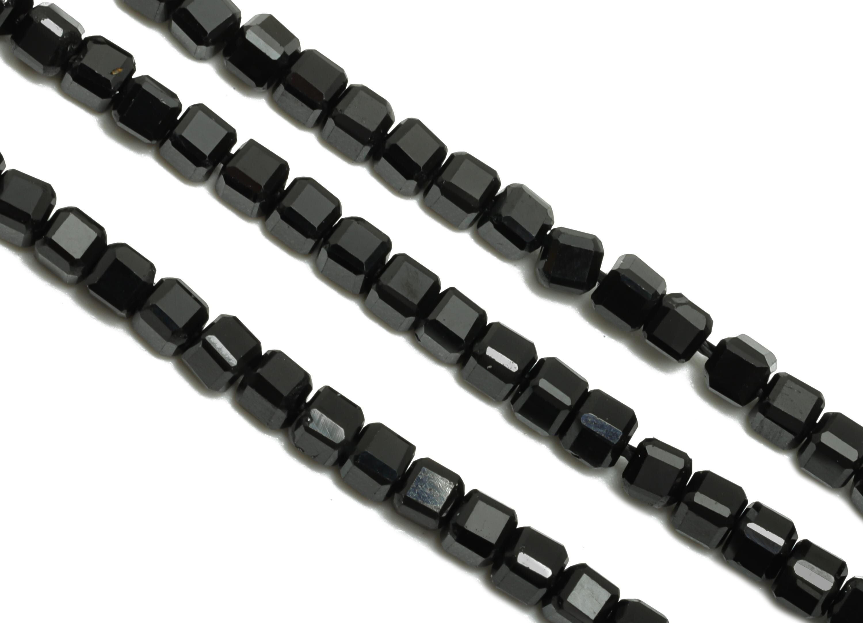 2mm The Black Spinel Natural Stone Bead - Faceted Cube 15.5inch/Strand - Handmade Jewelry Beads - Healing Gemstone Beads - NS2520